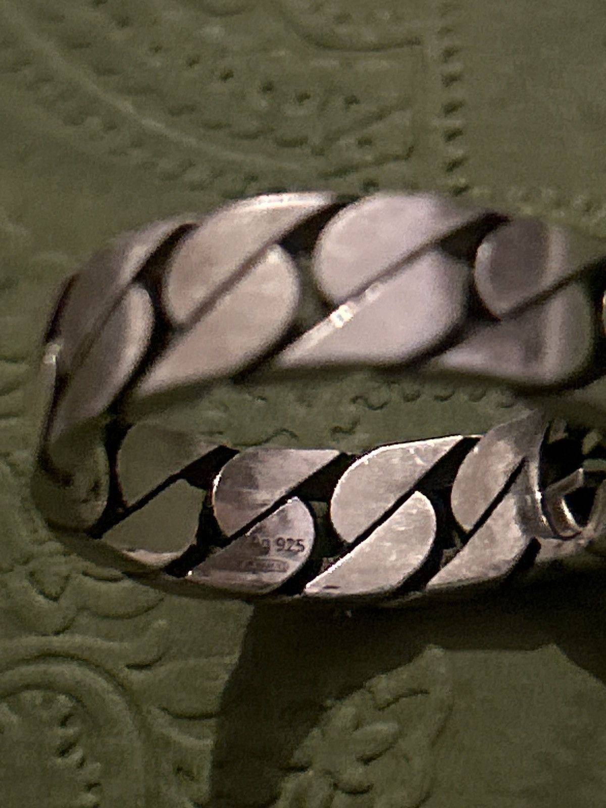 Gucci Gucci Wide Ring Interlocking G Sterling Silver Chain AG 925 Size ONE SIZE - 4 Thumbnail