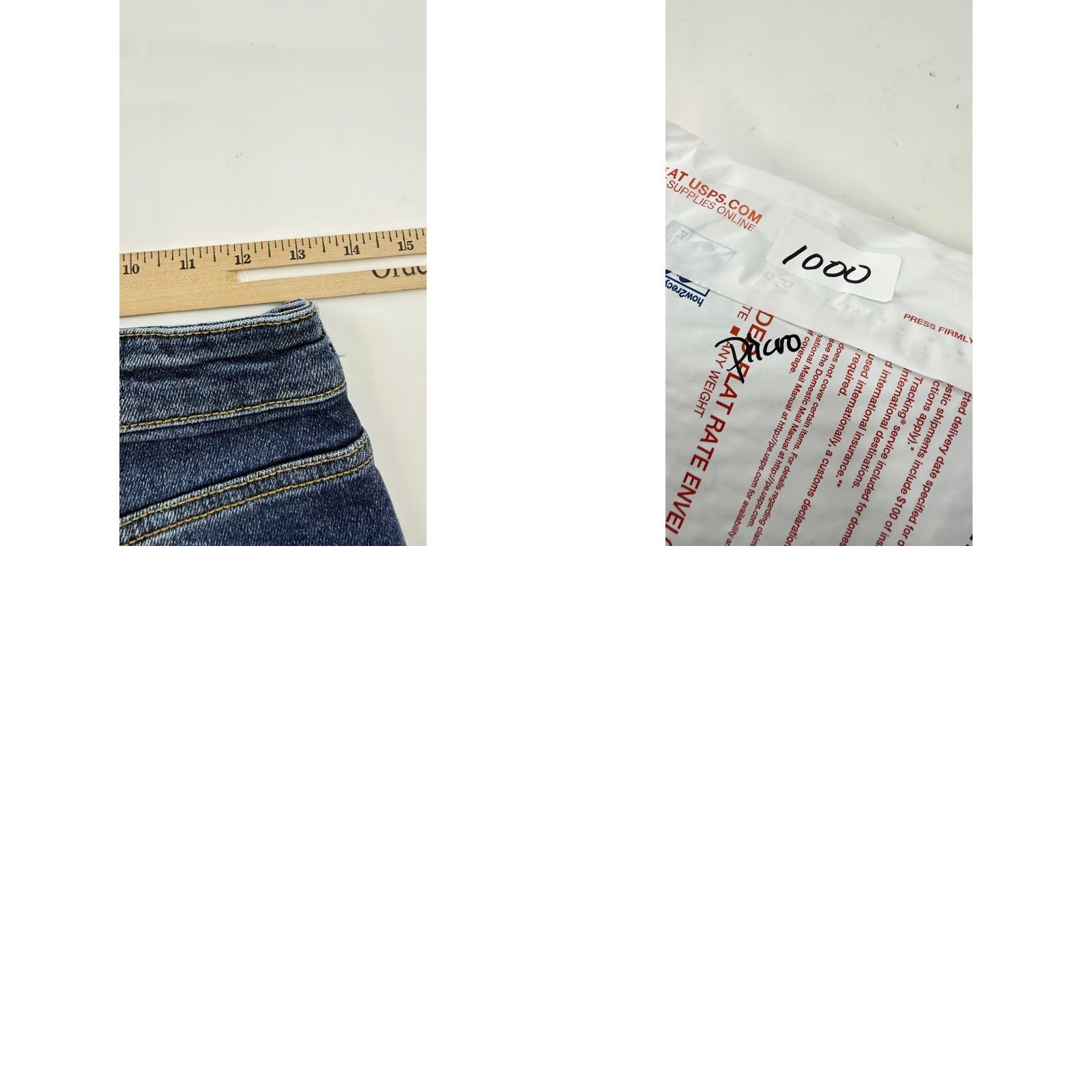 Vintage Pilcro Anthropologie Jeans Womens 26 Blue The Cigarette Slim Straight Denim Raw Hem Stretch Size 26" / US 2 / IT 38 - 9 Thumbnail