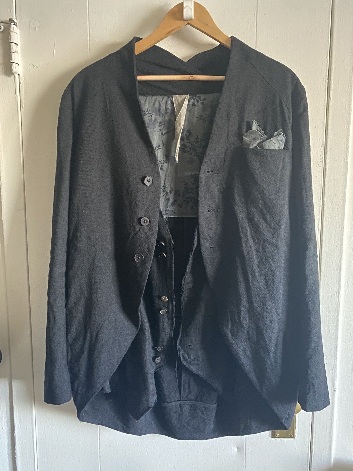Aleksandr Manamis Aleksandr Manamis Layered Rounded Blazer with Vest Size 38R - 12 Thumbnail