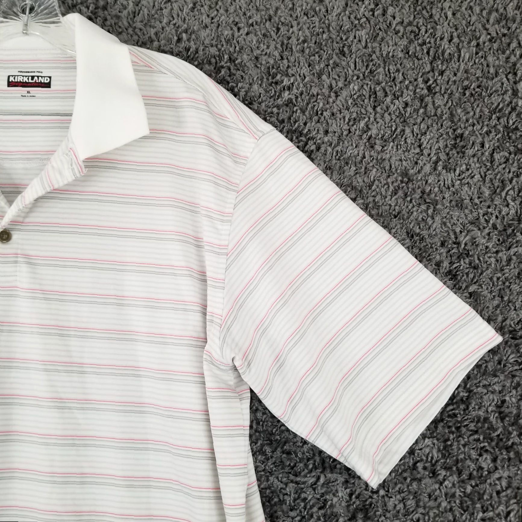 Vintage Kirkland Polo Shirt Mens XL White Striped Short Sleeve Size US XL / EU 56 / 4 - 2 Thumbnail