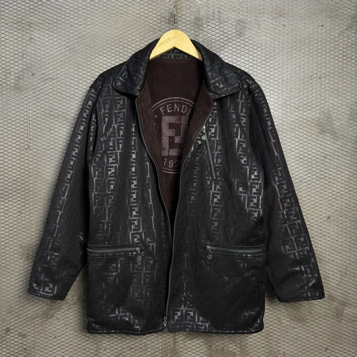 Fendi Vintage Fendi Zucca Monogram Reversible Jacket Size US M / EU 48-50 / 2 - 1 Thumbnail