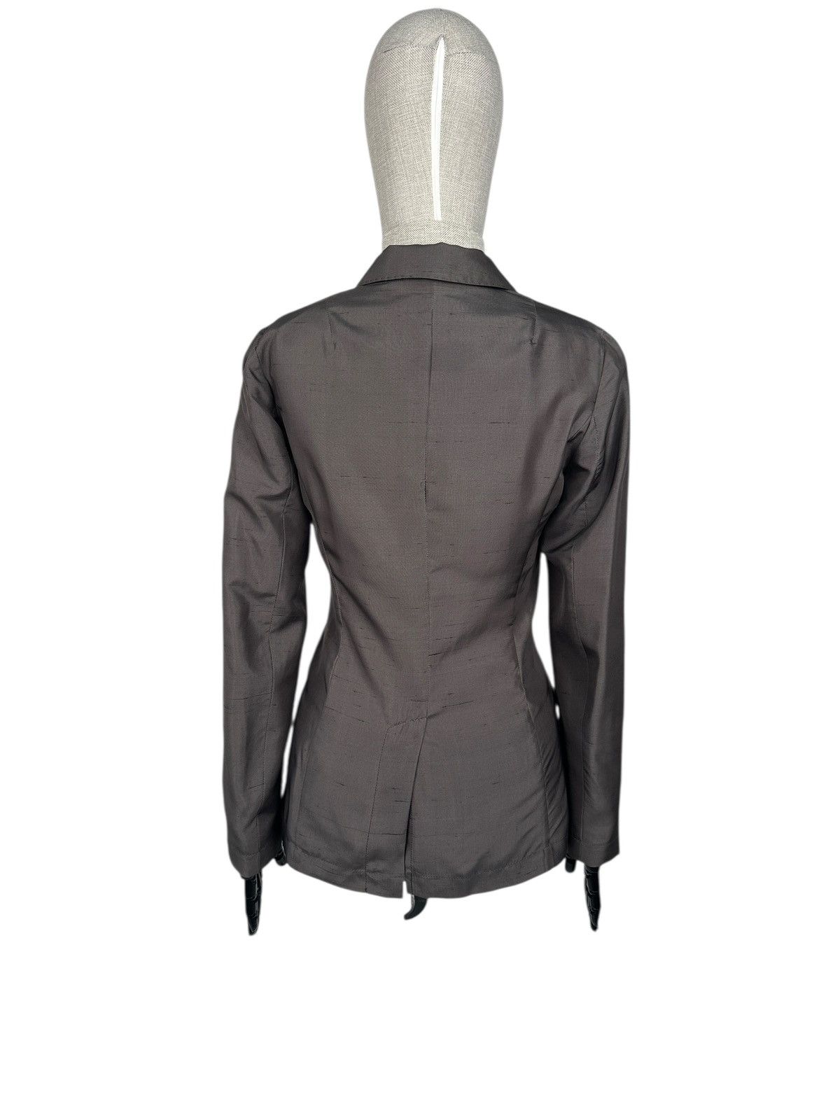 Etro ETRO Milano 100% Silk Dark Gray Blazer Jacket Women’s sz 42 Size M / US 6-8 / IT 42-44 - 2 Thumbnail