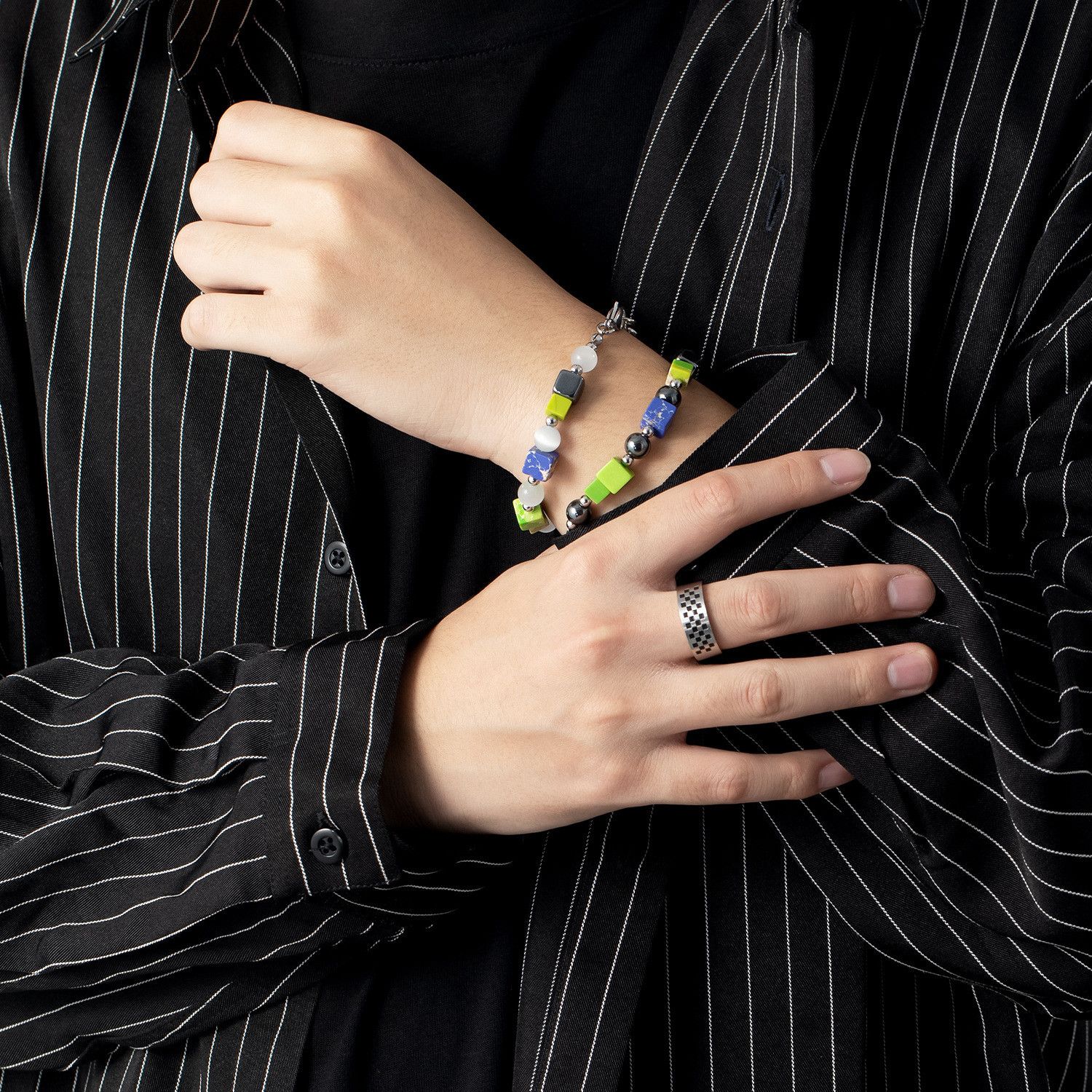 Jewelry Stone Punk Bracelet Y2K Punk Chain Gotch Bracelets Chains Size ONE SIZE - 2 Thumbnail