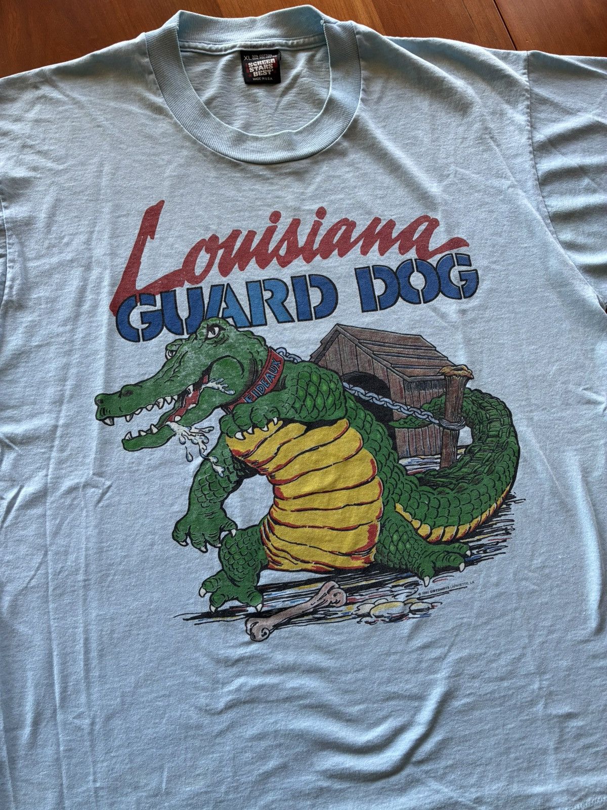 Vintage Vintage 90s faded Louisiana guard dog tee Size US XL / EU 56 / 4 - 2 Thumbnail