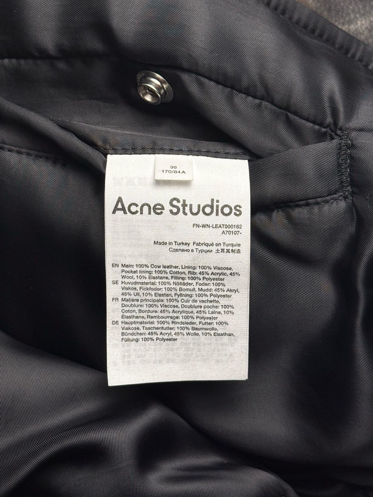 Acne Studios Acne Studios distressed leather bomber jacket Size XS / US 0-2 / IT 36-38 - 3 Thumbnail