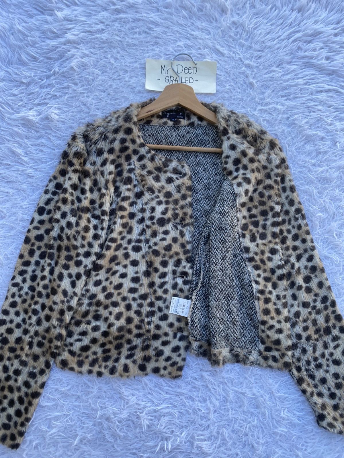 agnes b. Rare agnes b. Fur Leopard Gold Button Jacket Size M / US 6-8 / IT 42-44 - 8 Thumbnail