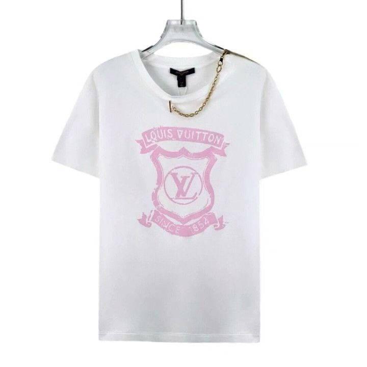 Louis Vuitton Louis Vuitton 2022 White Chain Badge T-shirt Size L / US 10 / IT 46 - 1 Thumbnail