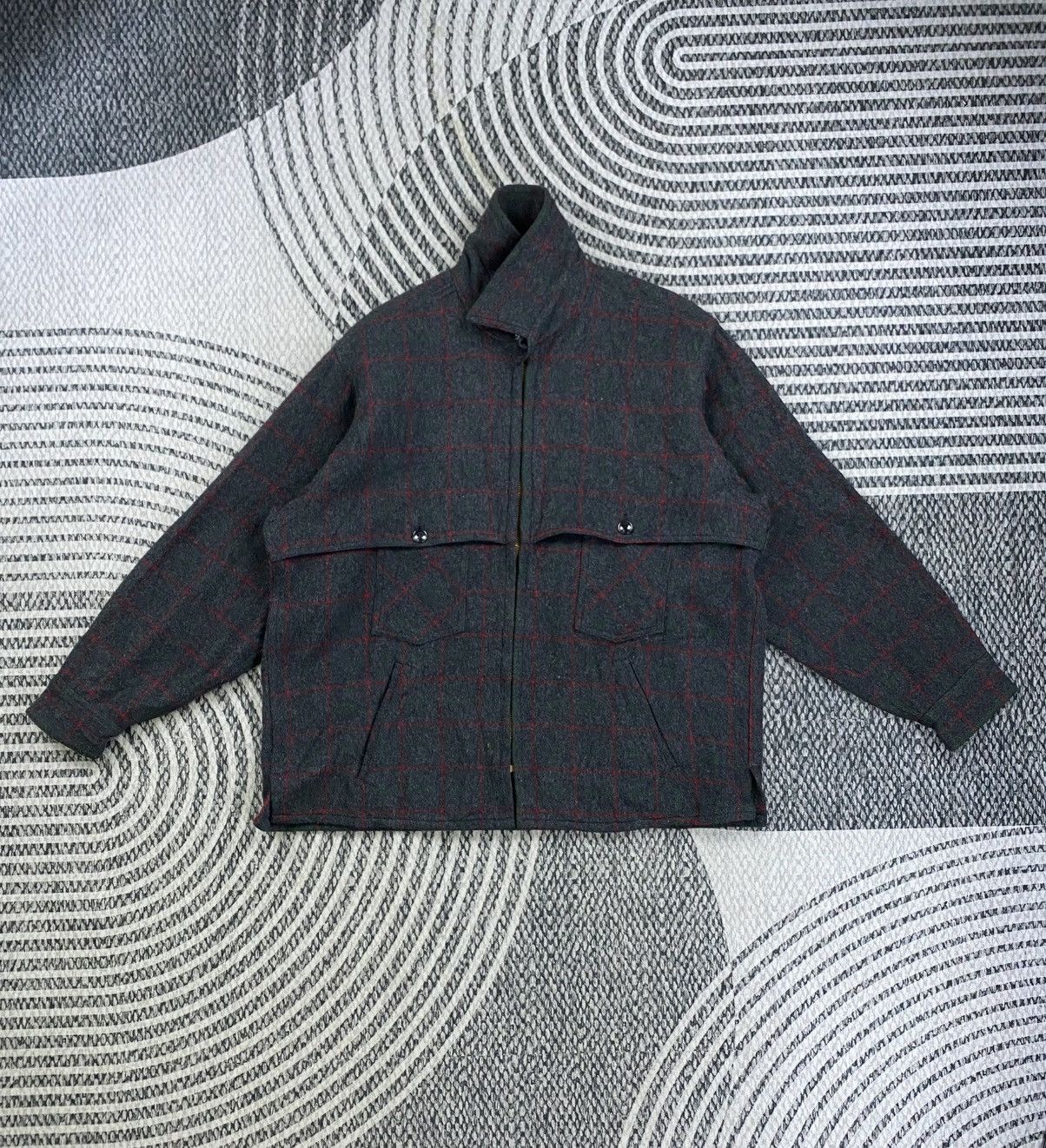 Johnson Woolen Mills Vtg 70s Johnson Woolen Mills Wool Zipper Jacket Size US XL / EU 56 / 4 - 5 Thumbnail