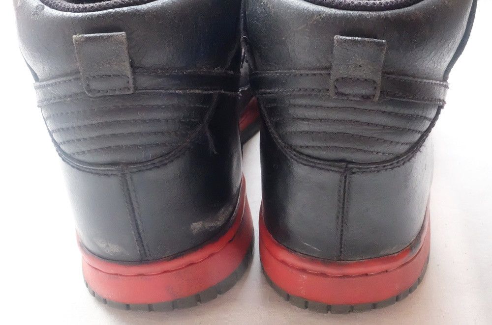 Nike Nike Dunk High - Black/Black/Hot Red Size US 8.5 / EU 41-42 - 5 Thumbnail