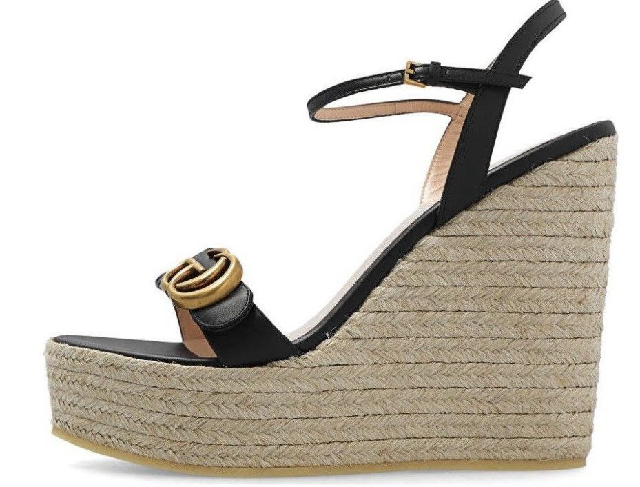 Gucci Gucci Aitana Logo Espadrille Platform Sandal Size US 4.5 / IT 34.5 - 3 Thumbnail