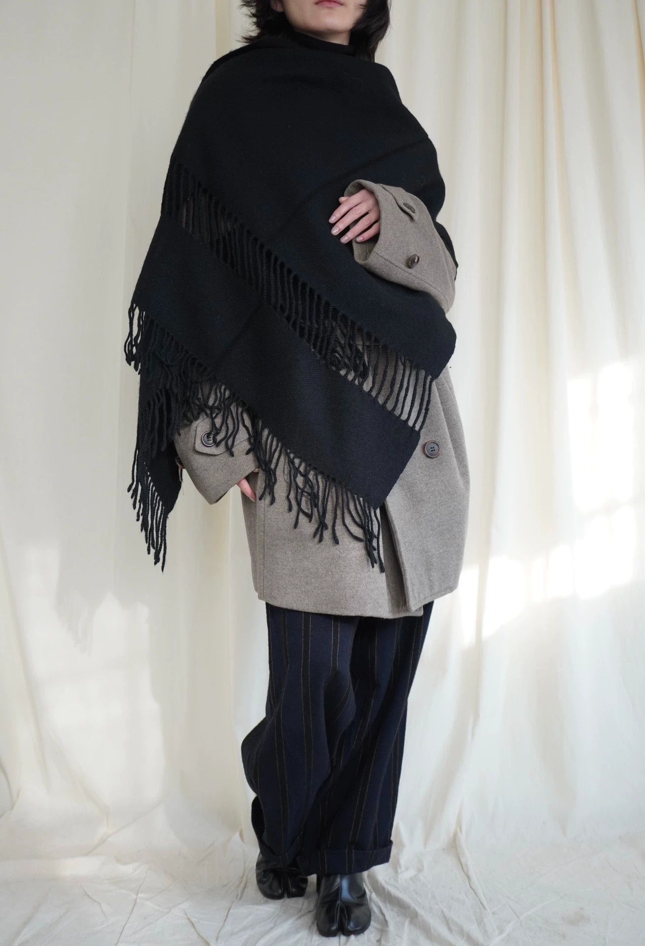 Y's Y's by Yohji Yamamoto 1990s Cutout Wool Scarf/Shawl Size ONE SIZE - 4 Thumbnail