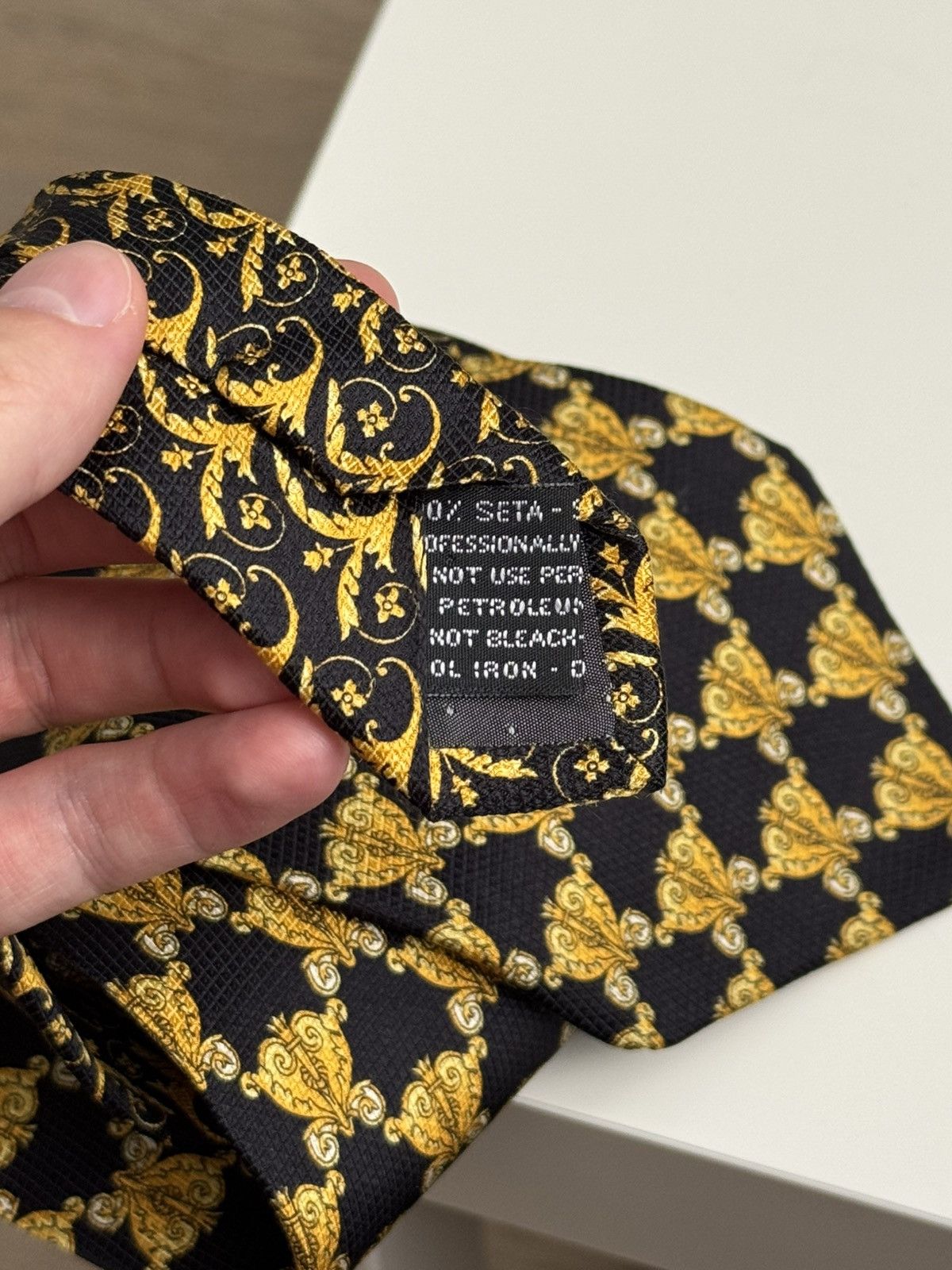 Versace Vintage Versace silk tie Size ONE SIZE - 4 Thumbnail
