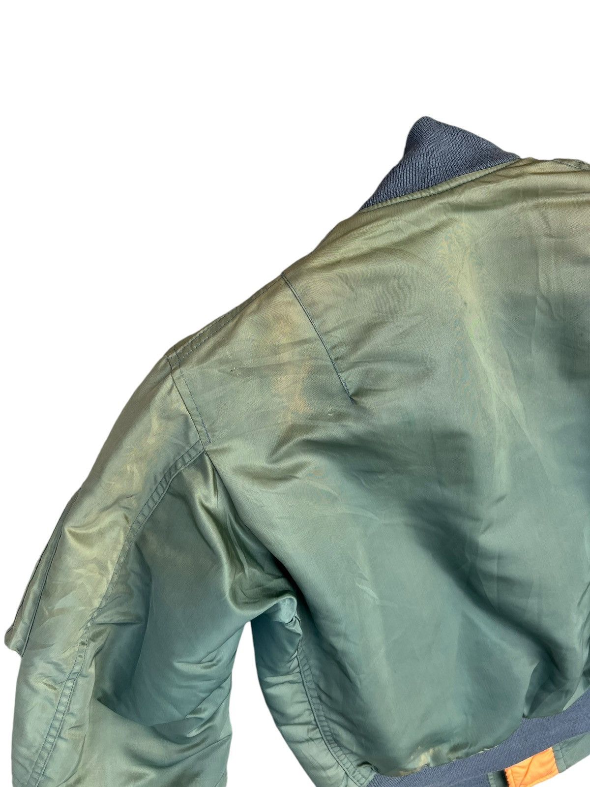 Avirex Vintage Avirex Sun Faded Olive Green MA-1 USAF Flight Jacket Size US S / EU 44-46 / 1 - 17 Thumbnail