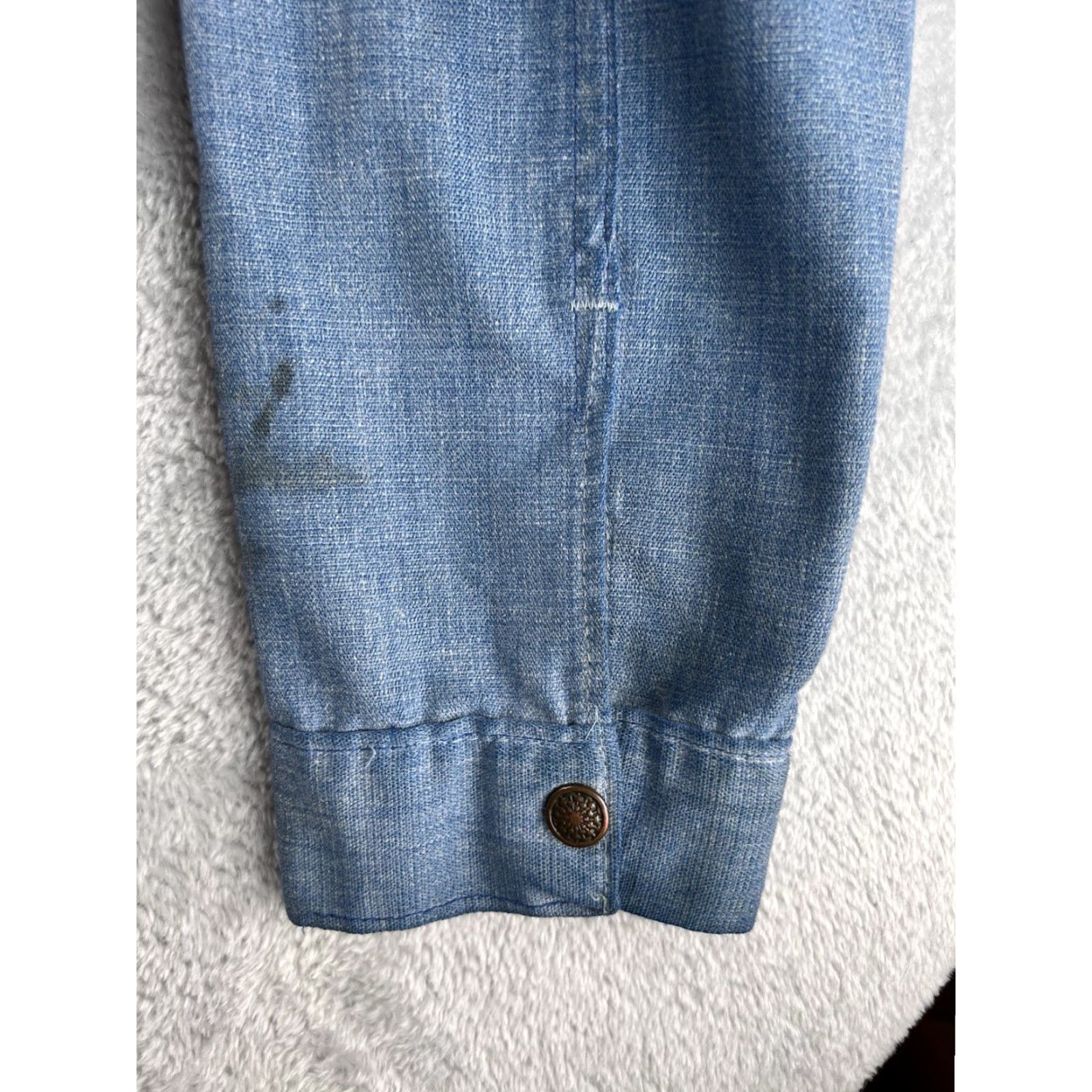 Sears VINTAGE Sears Western Wear Rugged Denim Shirt Mens XL Blue Snap Button Cowboy Rodeo Size US XL / EU 56 / 4 - 5 Thumbnail