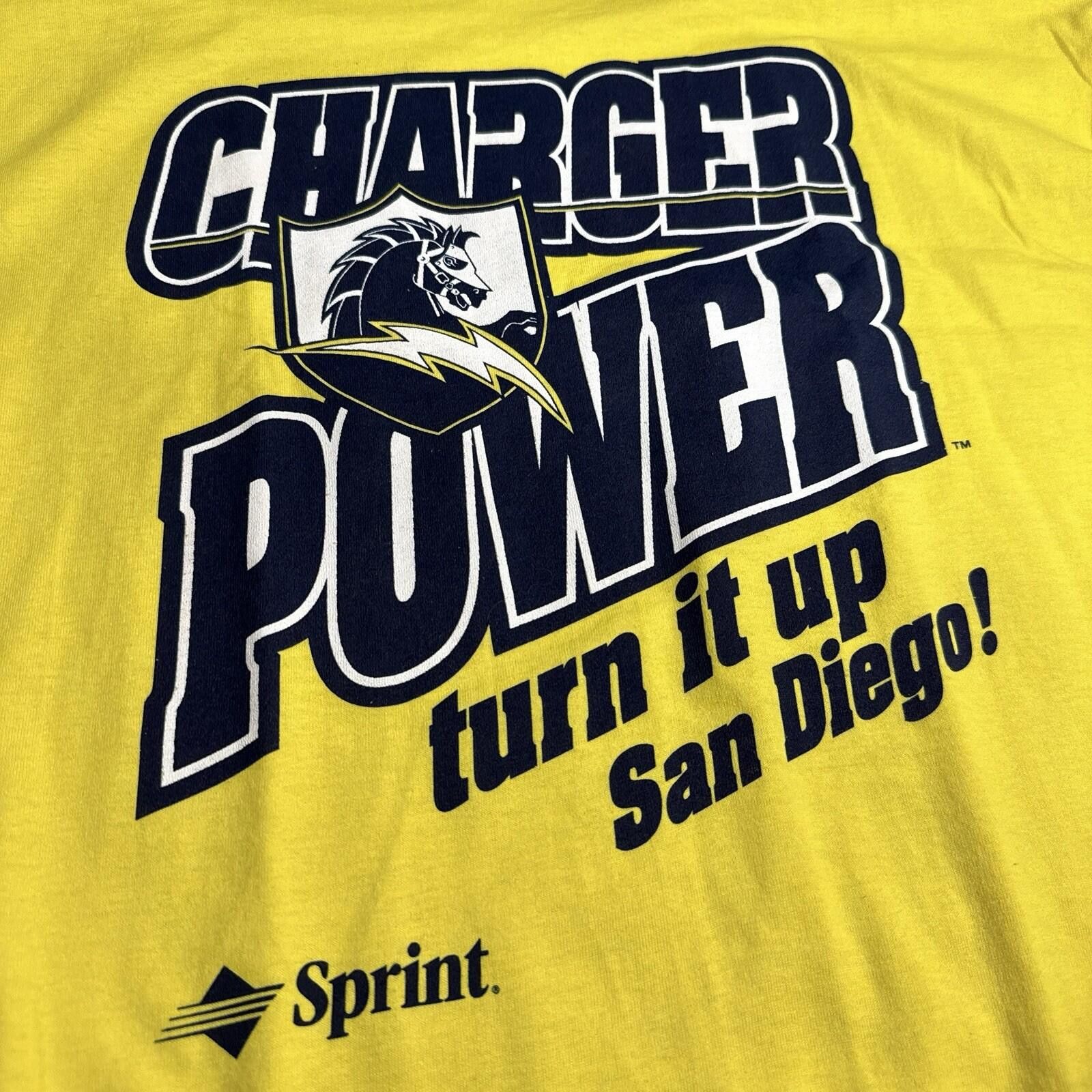 Fruit Of The Loom Vintage 80s San Diego Chargers Charger T-Shirt XL Yellow Size US XL / EU 56 / 4 - 5 Thumbnail