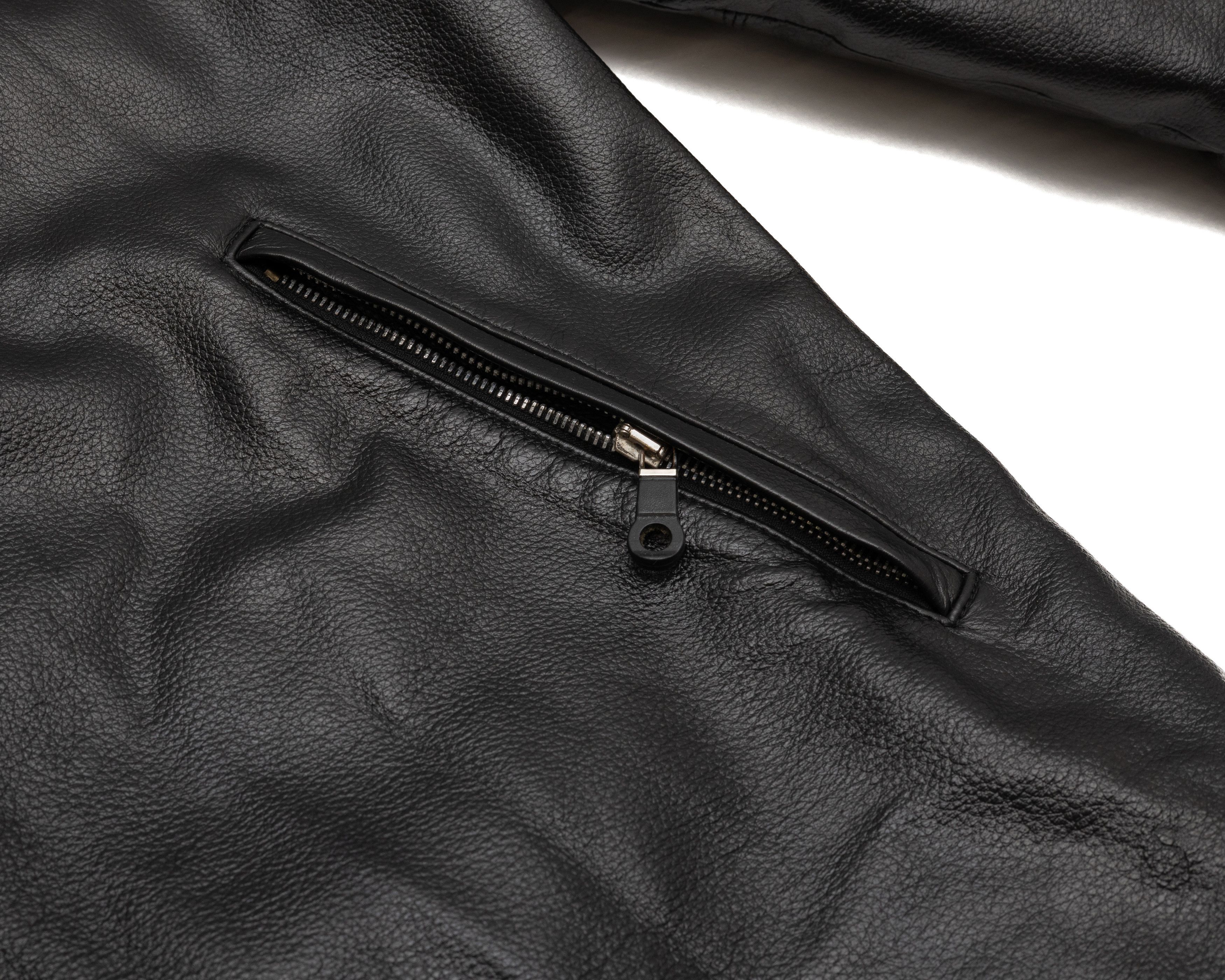 Giorgio Armani *No Tariff* ARMANI JEANS Rare Vintage 90s Leather Parka Size US L / EU 52-54 / 3 - 6 Thumbnail