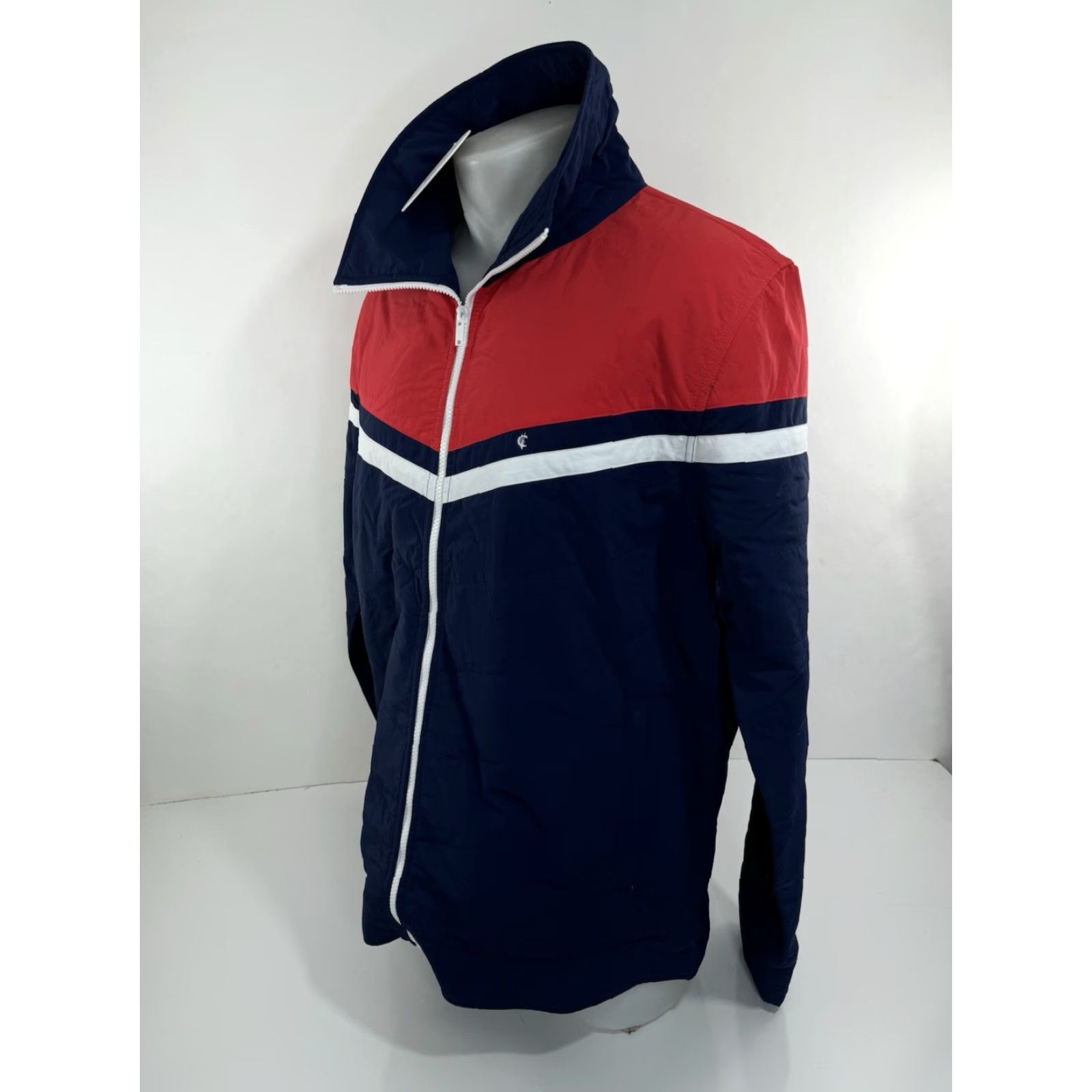 Vintage CRIQUET Jacket L Blue / Red / White Quilted Embroidered Ski Theme Apres Ski NEW w TAG - 2022 Quilt Embroidered L Jacket Mens Size US L / EU 52-54 / 3 - 4 Thumbnail