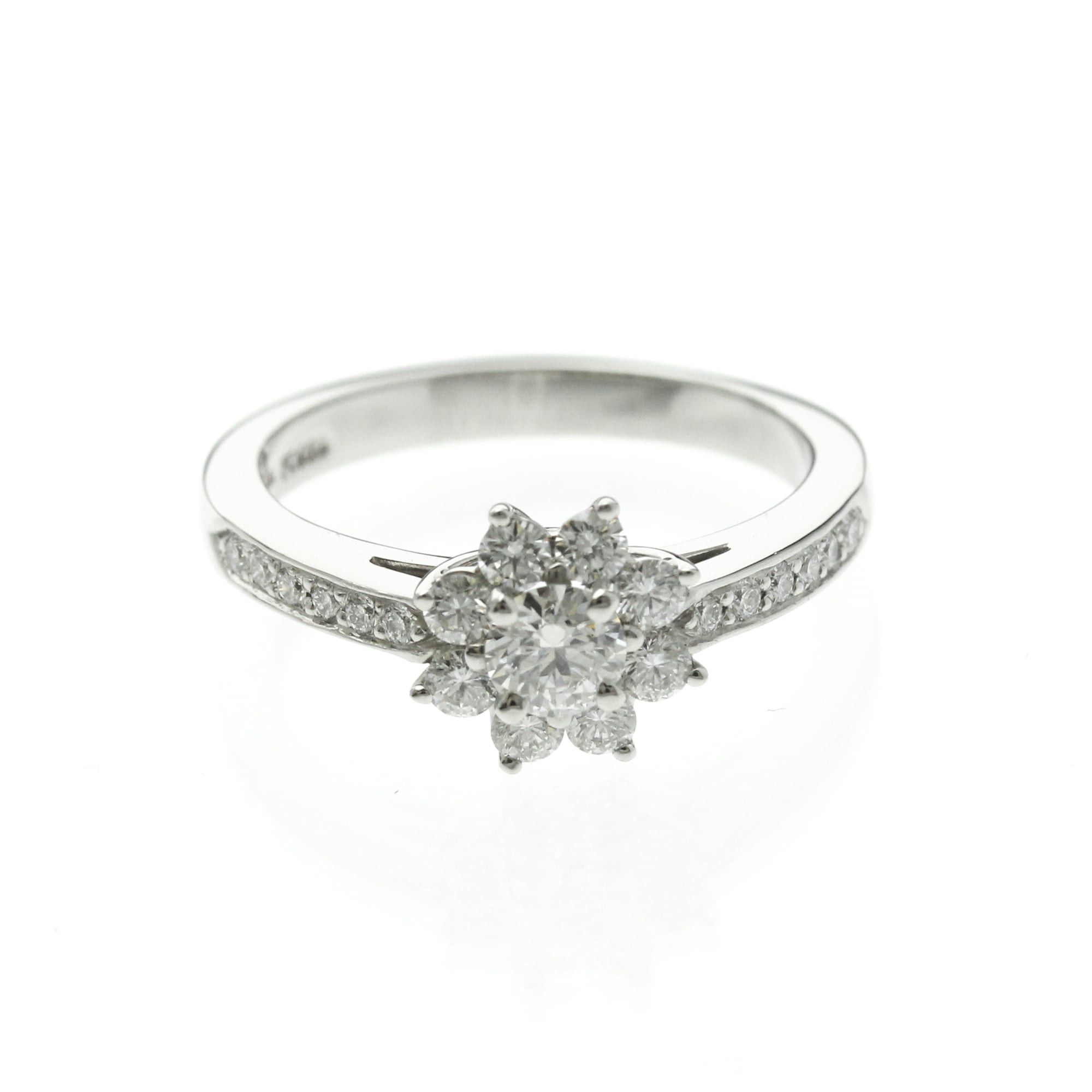 Tiffany & Co. Tiffany Flora Diamond Ring Platinum Fashion Diamond Band Ring Silver Size ONE SIZE - 1 Thumbnail