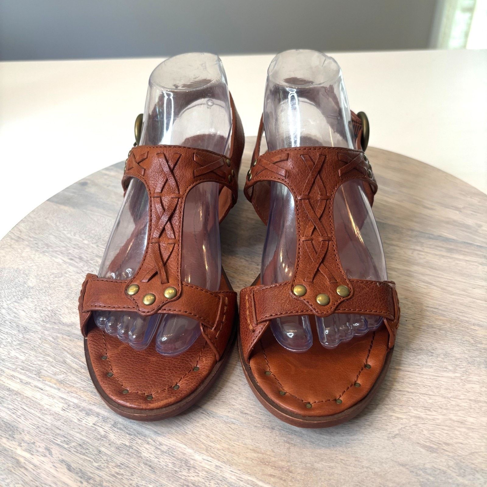Frye Frye Avery Strap Leather Brown Leather Sandals Size 9M 9 M Size US 9 / IT 39 - 4 Thumbnail