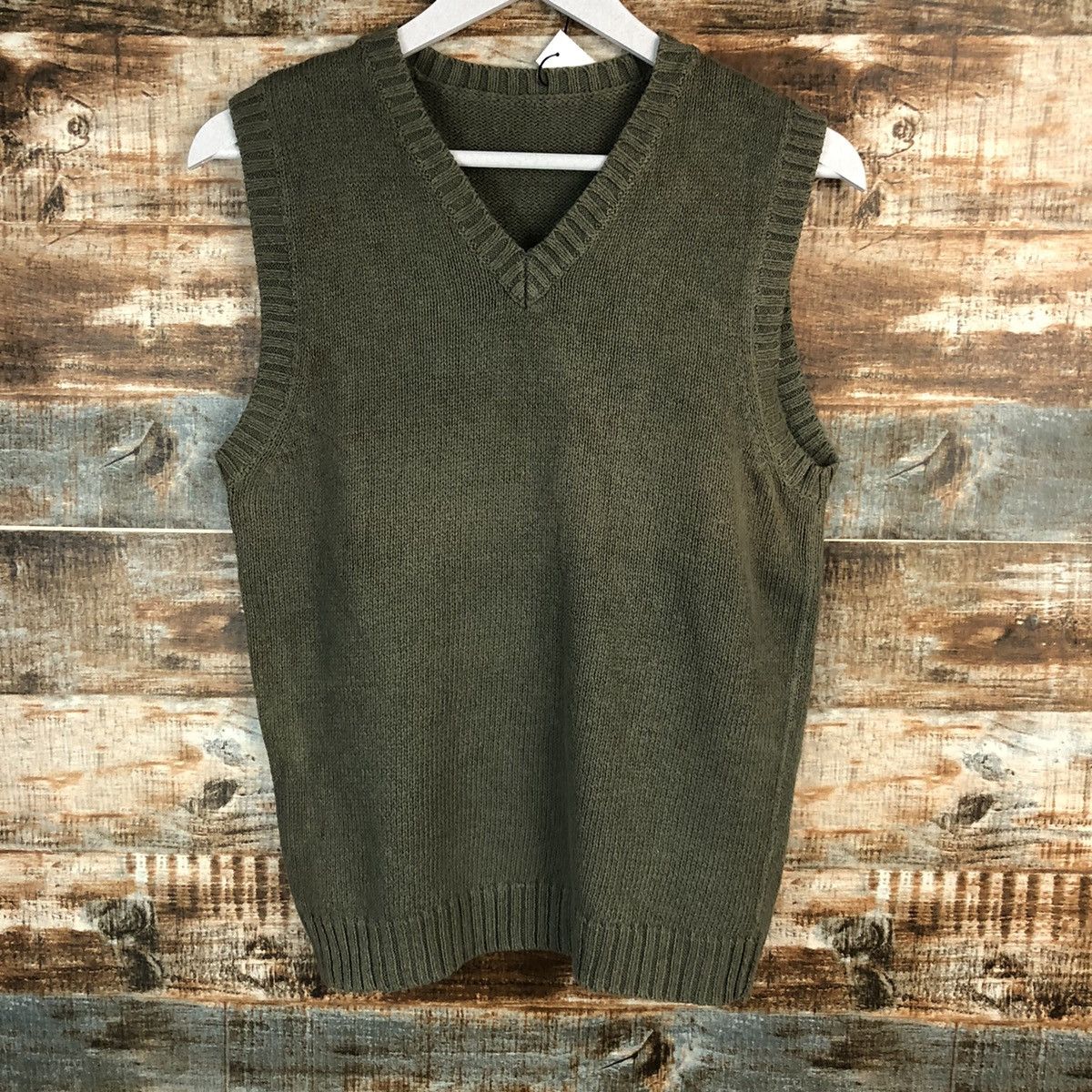 Homespun Knitwear Japanese Brand Green Vest Knitwear sleeveless vintage #A1678 Size US S / EU 44-46 / 1 - 3 Thumbnail