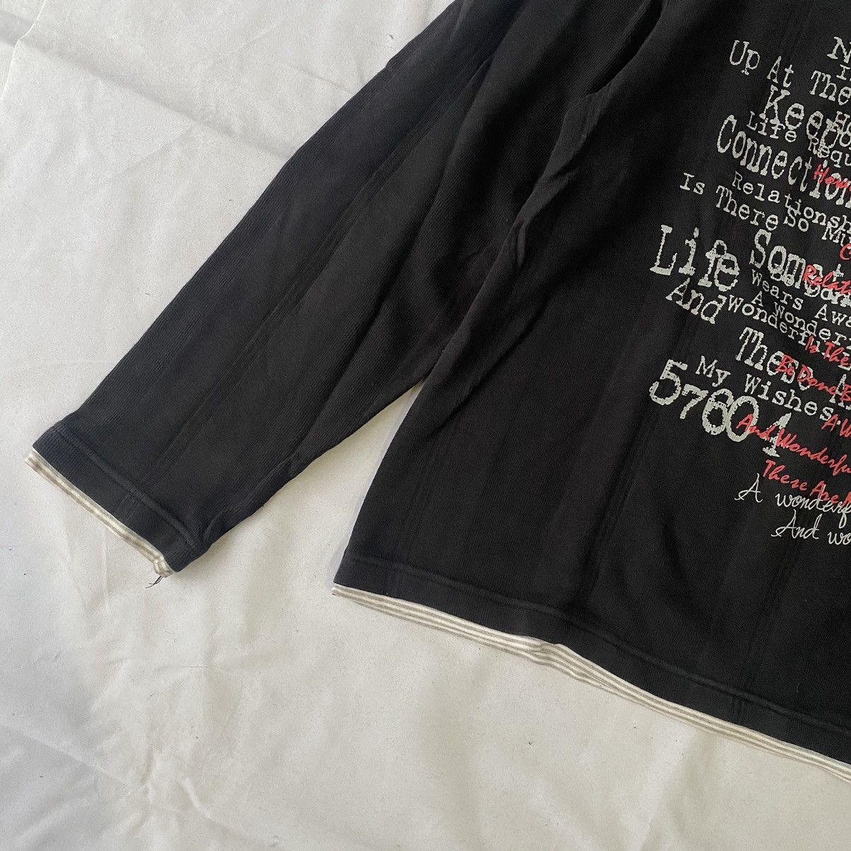 If Six Was Nine × Japanese Brand × Le Grande Bleu (L.G.B.) Japanese Style Poem Gothic Triple Layer Long Sleeve Tees Size US M / EU 48-50 / 2 - 5 Thumbnail