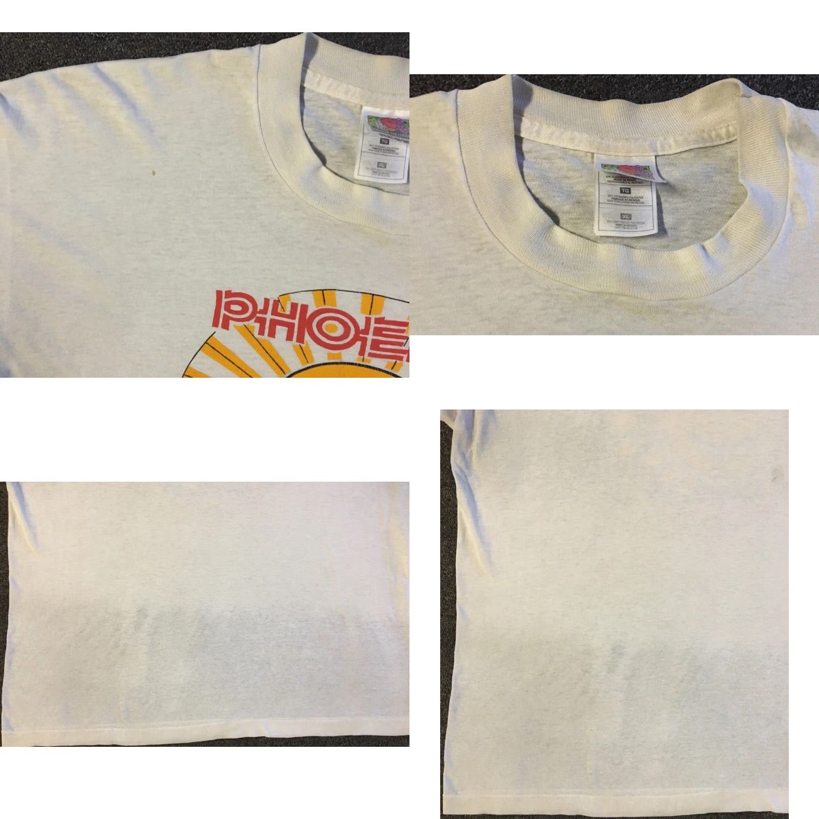 Vintage VINTAGE 90s Phoenix Is Boring Faded Distressed Shirt XL White T-Shirt Men Regular Fit Short Sleeve Sun Grunge Funny Joke Size US XL / EU 56 / 4 - 9 Thumbnail