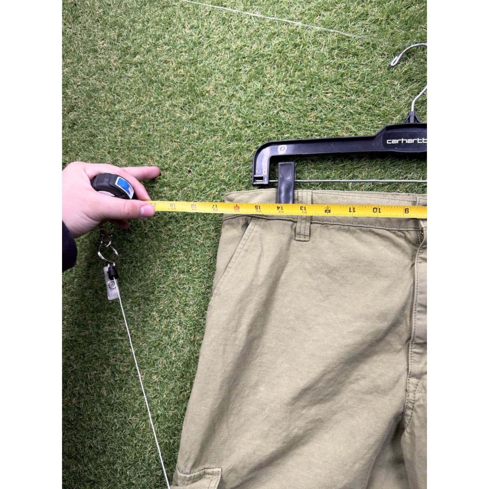 Madewell Madewell Cargo Pants Womens 31 Green Tapered Fatigue Cargo Pants Baggy Skater Y2K Canvas Cotton High Rise Button Zip Pockets Jeans? Size 24" / US 00 / IT 34 - 3 Thumbnail