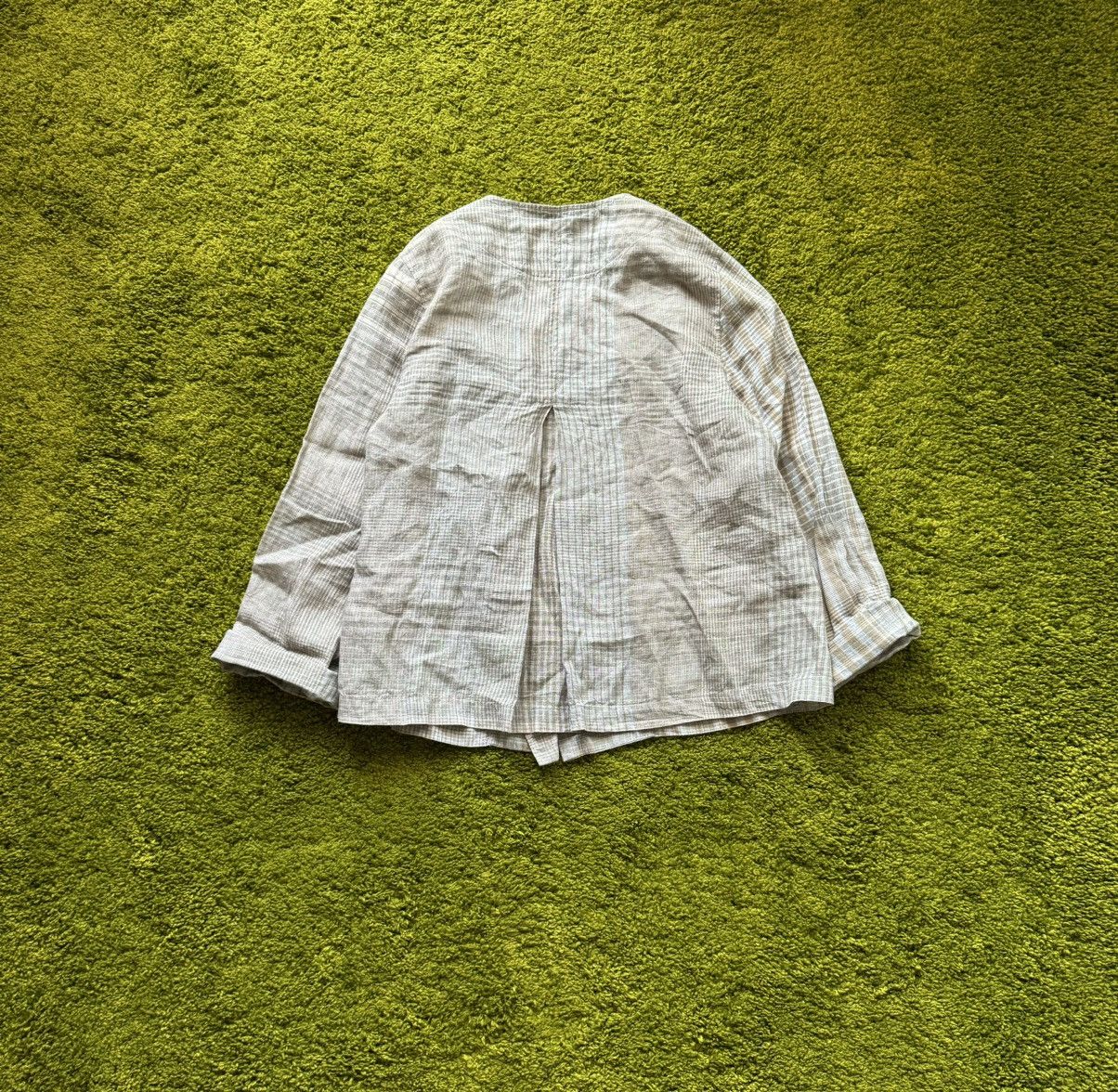 Designer Oska avant garde checkered linen blazer jacket Size M / US 6-8 / IT 42-44 - 2 Thumbnail