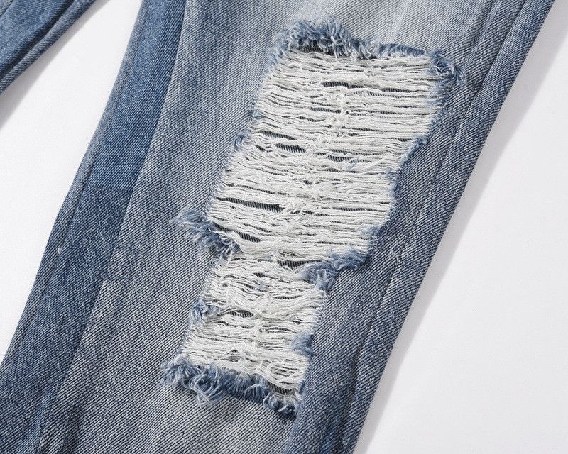 Japanese Brand × Jean Retro street style distressed patchwork flared ripped jeans Size US 32 / EU 48 - 6 Thumbnail