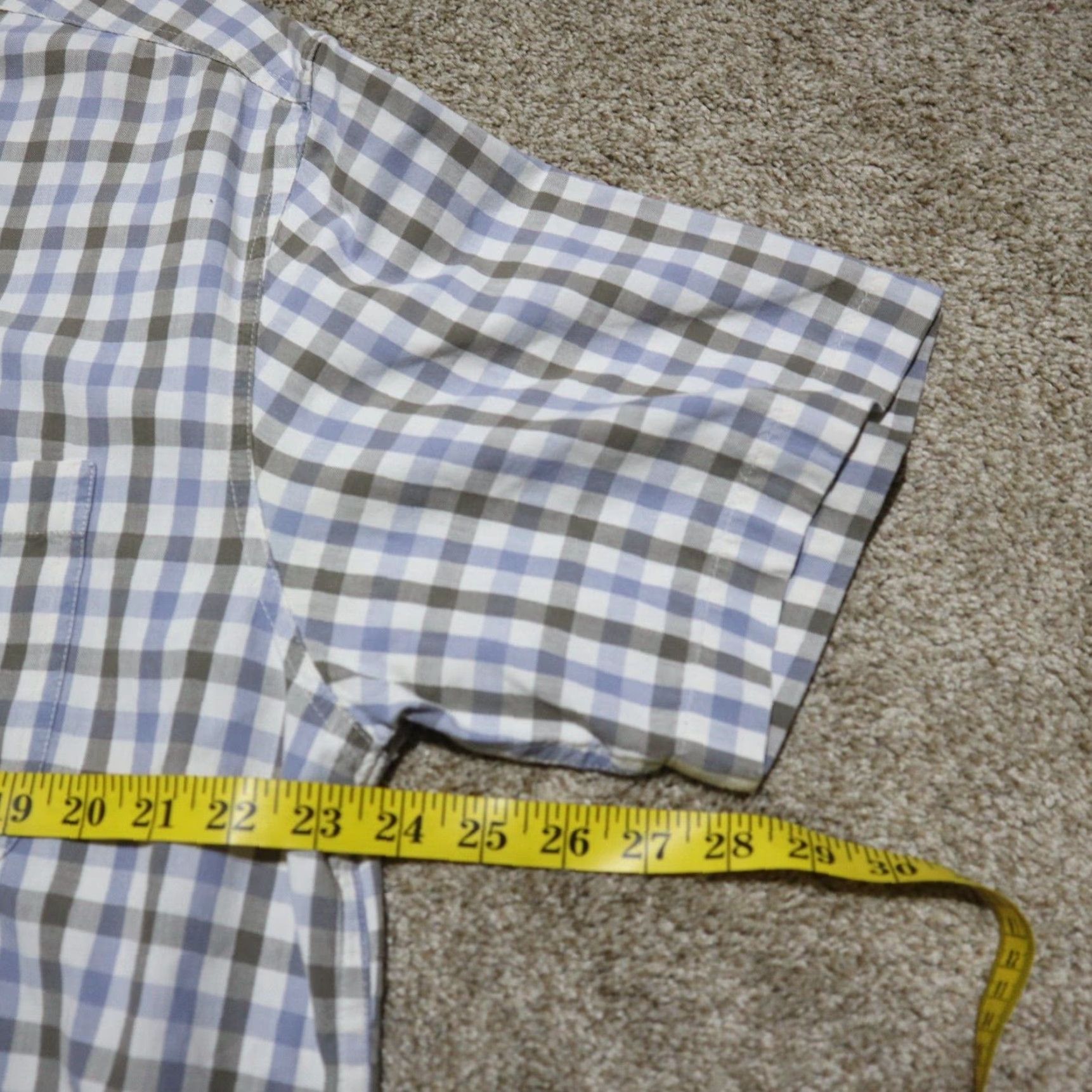Vintage Fieldmaster Shirt Blue Large L 100% Cotton Plaid Button-Down Short Sleeve Mens Size US L / EU 52-54 / 3 - 4 Thumbnail