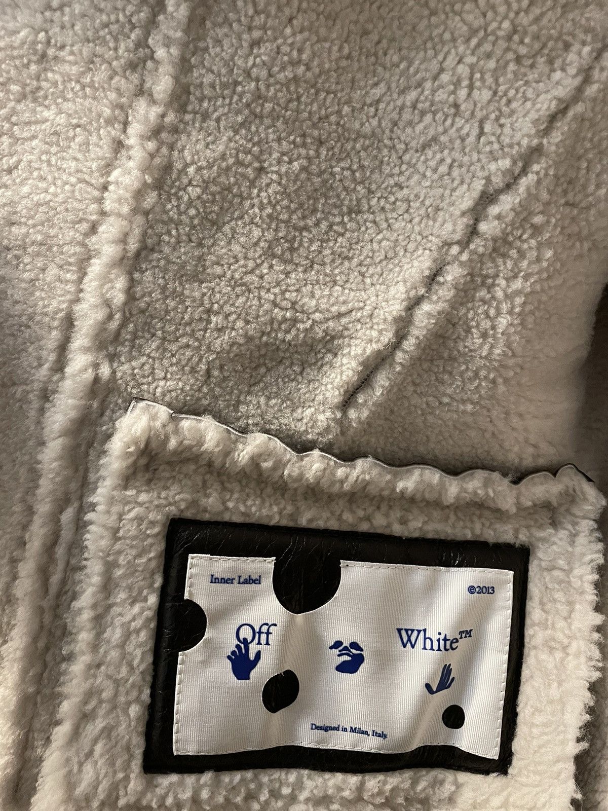 Off-White 🔥Off-White🔥Shearling Leather Jacket Size US M / EU 48-50 / 2 - 11 Thumbnail