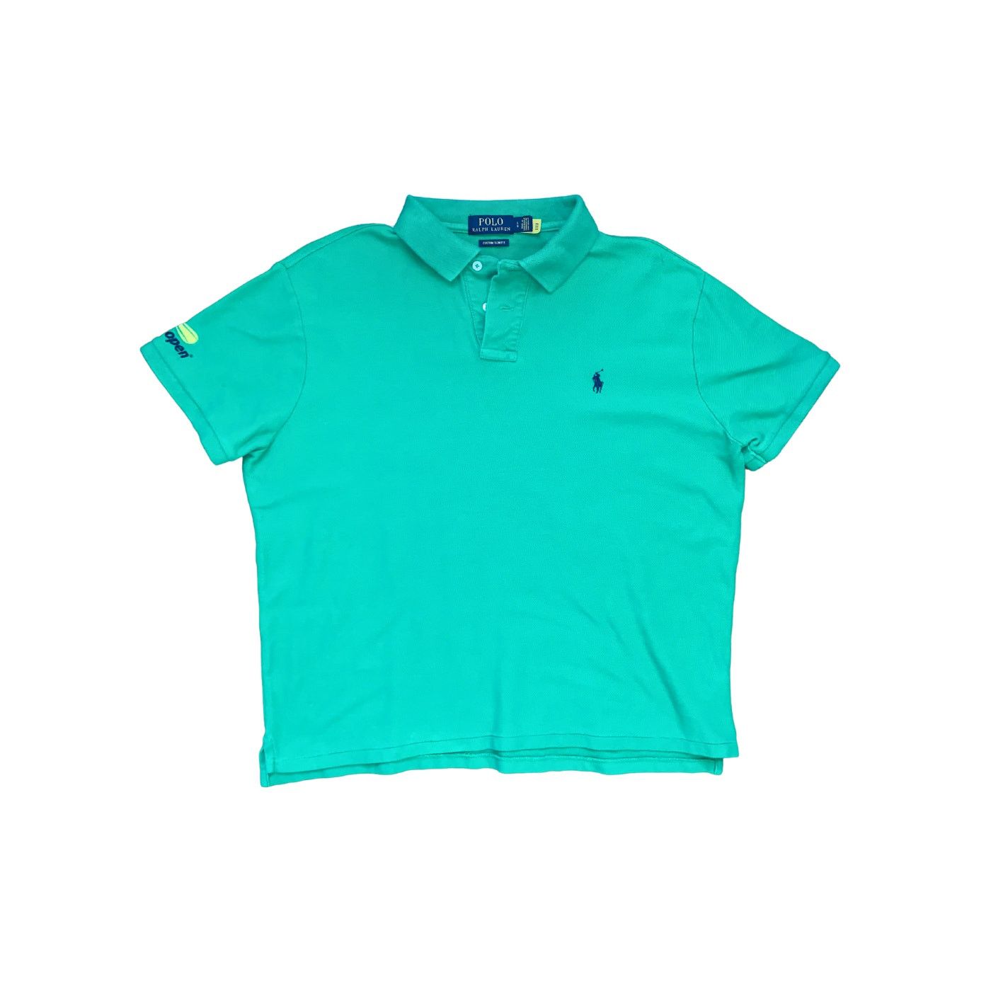 Other × Polo Ralph Lauren US Open Tennis Polo Shirt Womens Large Green Slim Fit Size L / US 10 / IT 46 - 1 Thumbnail
