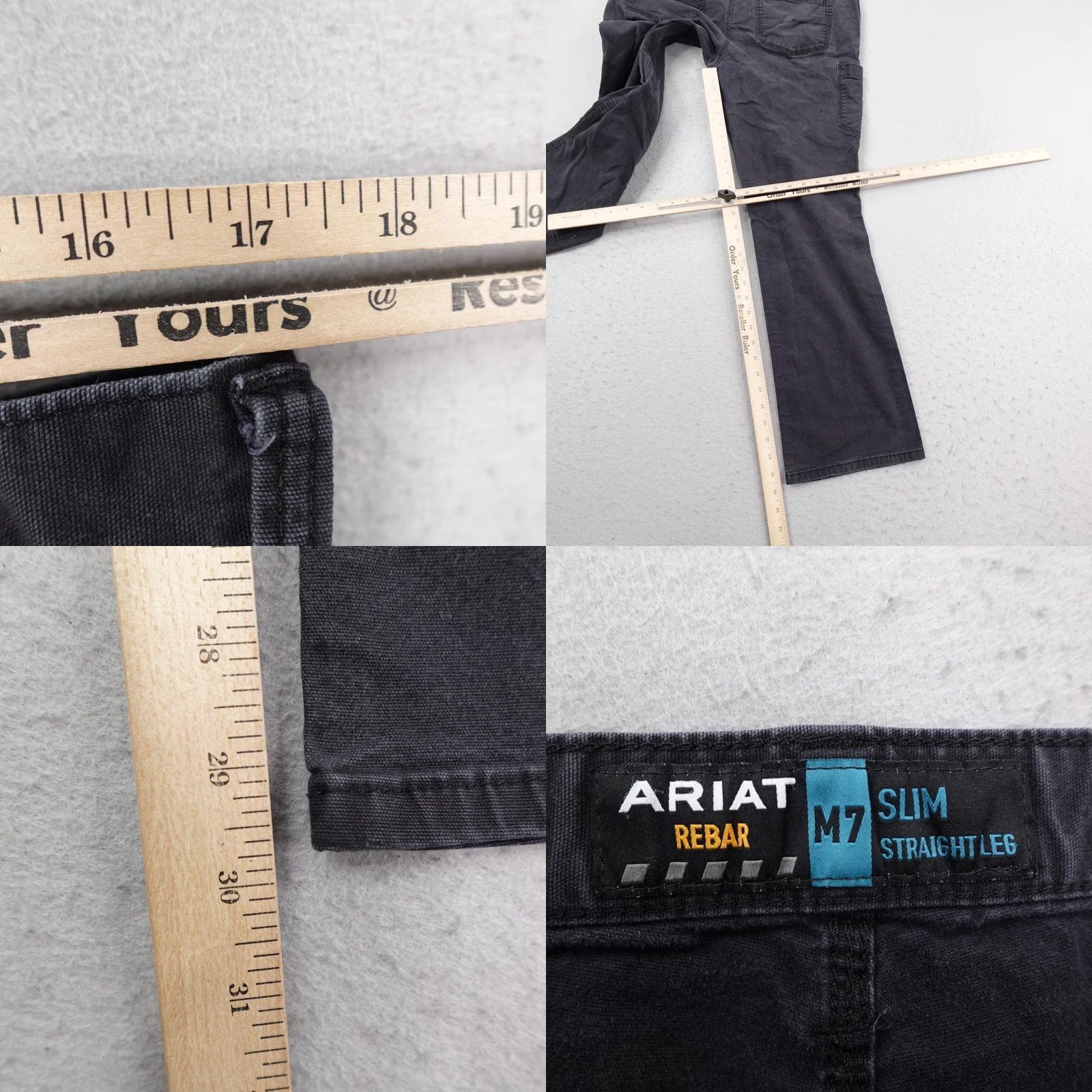 Ariat Ariat Pants Mens 34x30 Black Rebar M7 Slim Straight Cargo Work DuraStretch Flex Size US 34 / EU 50 - 8 Thumbnail