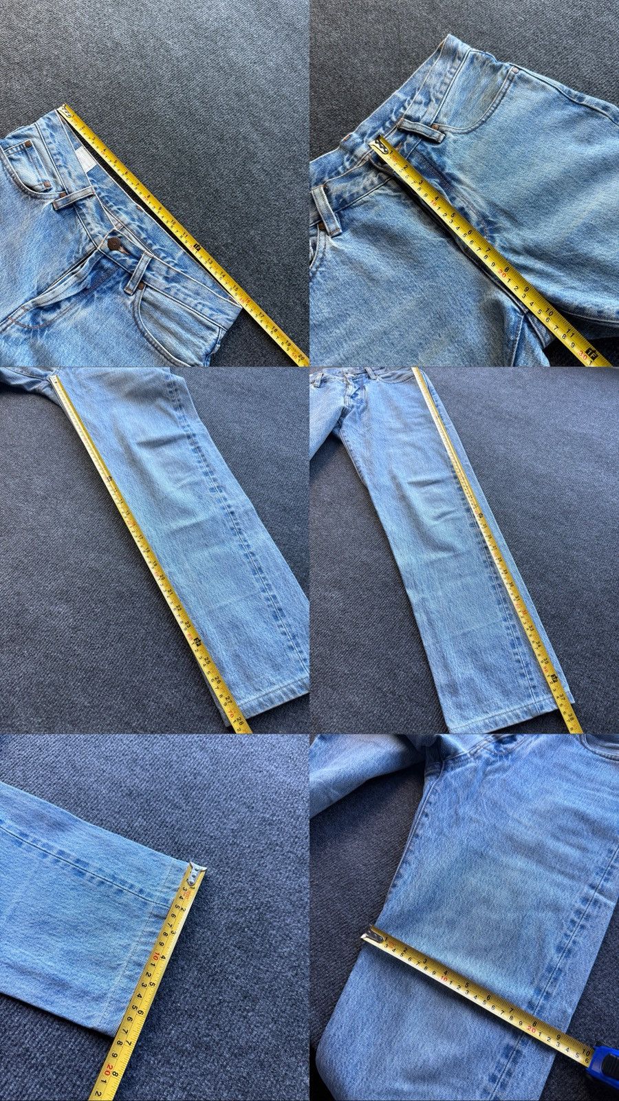 Han Kjobenhavn Han Kjobenhavn Selvedge Jeans Dirty Distressed Light Wash Size US 29 - 22 Thumbnail