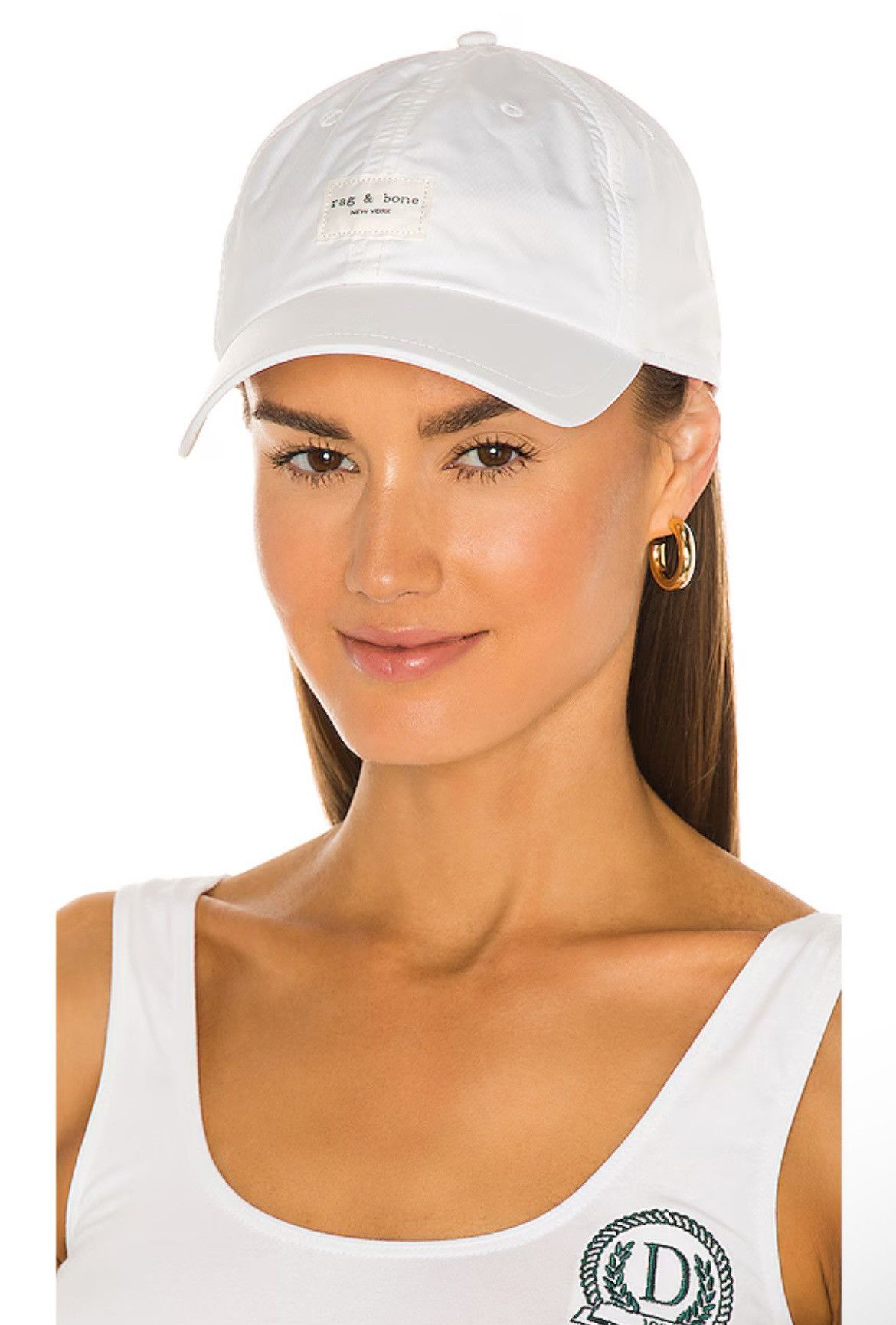 Rag & Bone Rag & Bone Addison Baseball Cap in Antique White One Size Size ONE SIZE - 1 Thumbnail