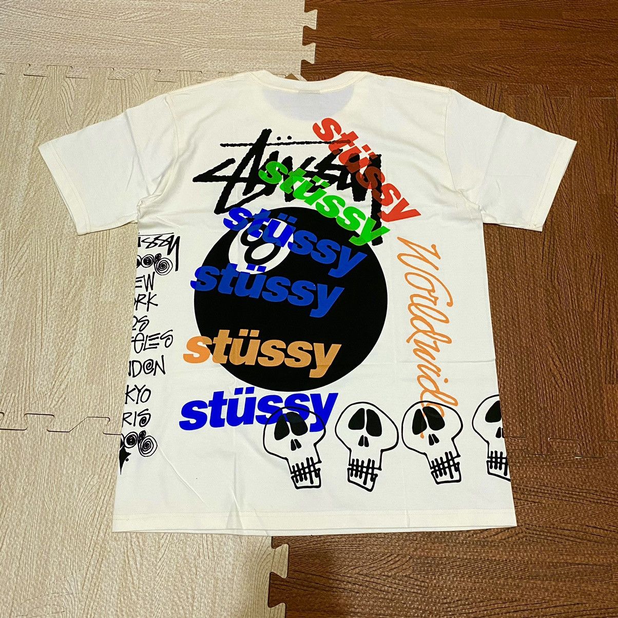 image of Archival Clothing x Stussy Test Strike Tee in Natural, Men's (Size Medium)