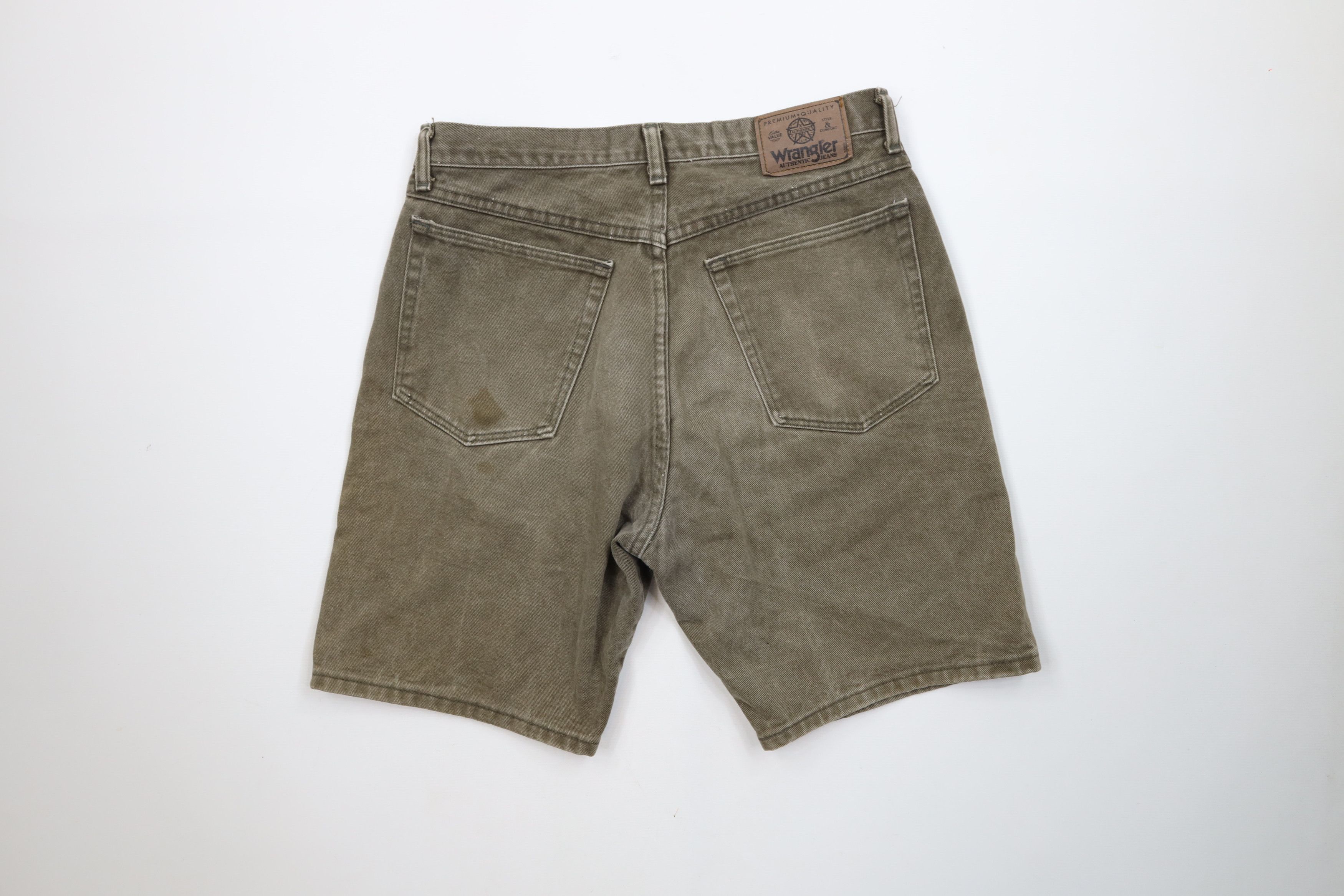 Wrangler Vintage 90s Wrangler Above Knee Denim Jean Shorts Green USA Size US 32 / EU 48 - 9 Thumbnail