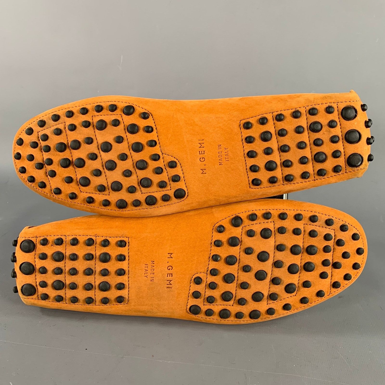 M.Gemi M. GEMI Size 10 Orange Suede Drivers Loafers Size US 10 / EU 43 - 6 Thumbnail