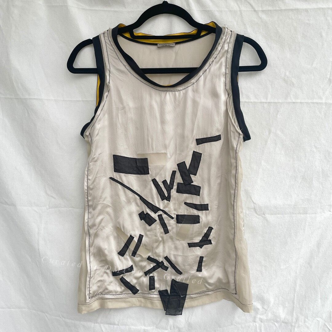 Bottega Veneta Bottega Veneta Silk Geometric Tank Top Size S / US 4 / IT 40 - 1 Thumbnail