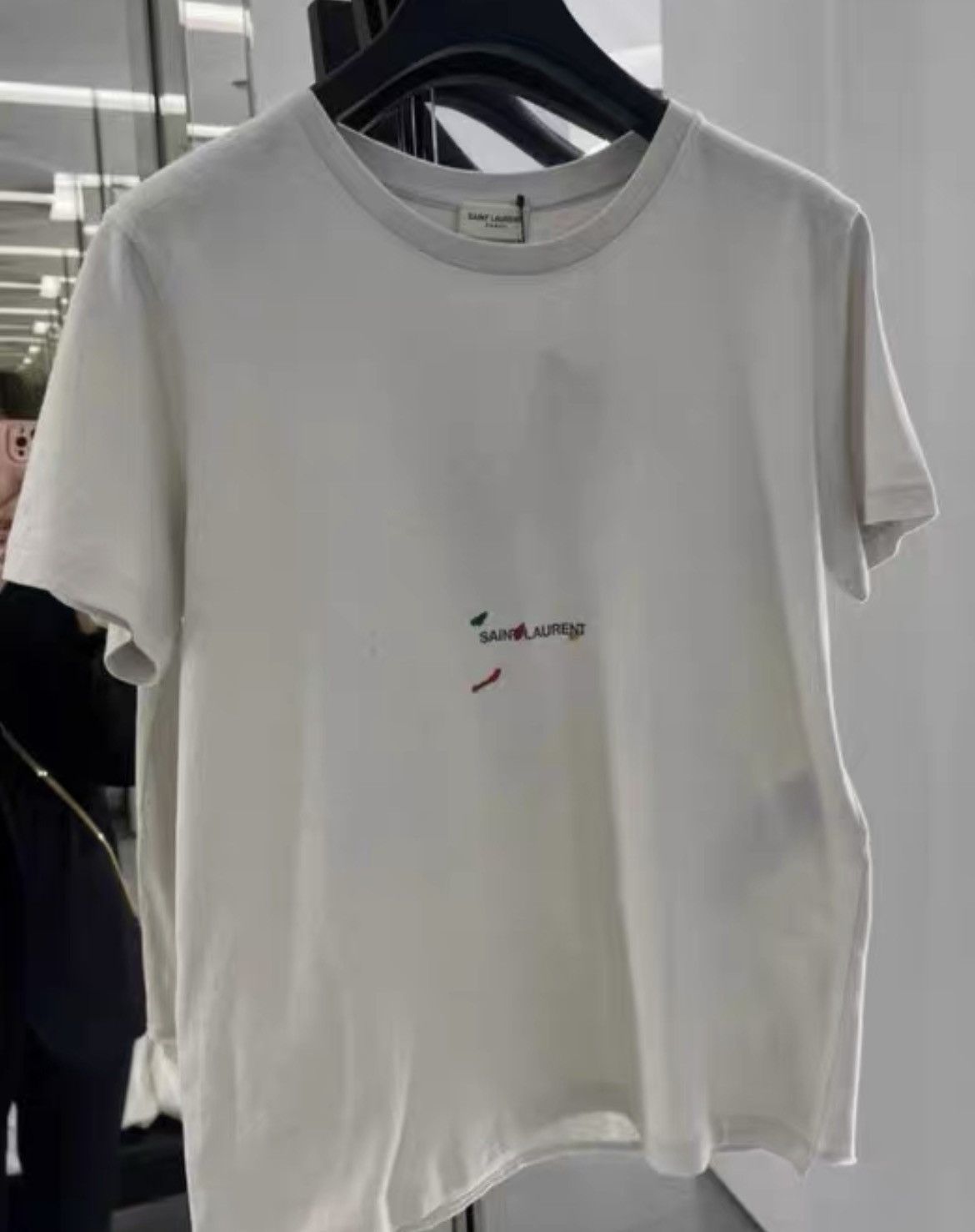 Saint Laurent Paris SS15 Saint Laurent star logo grey t shirt