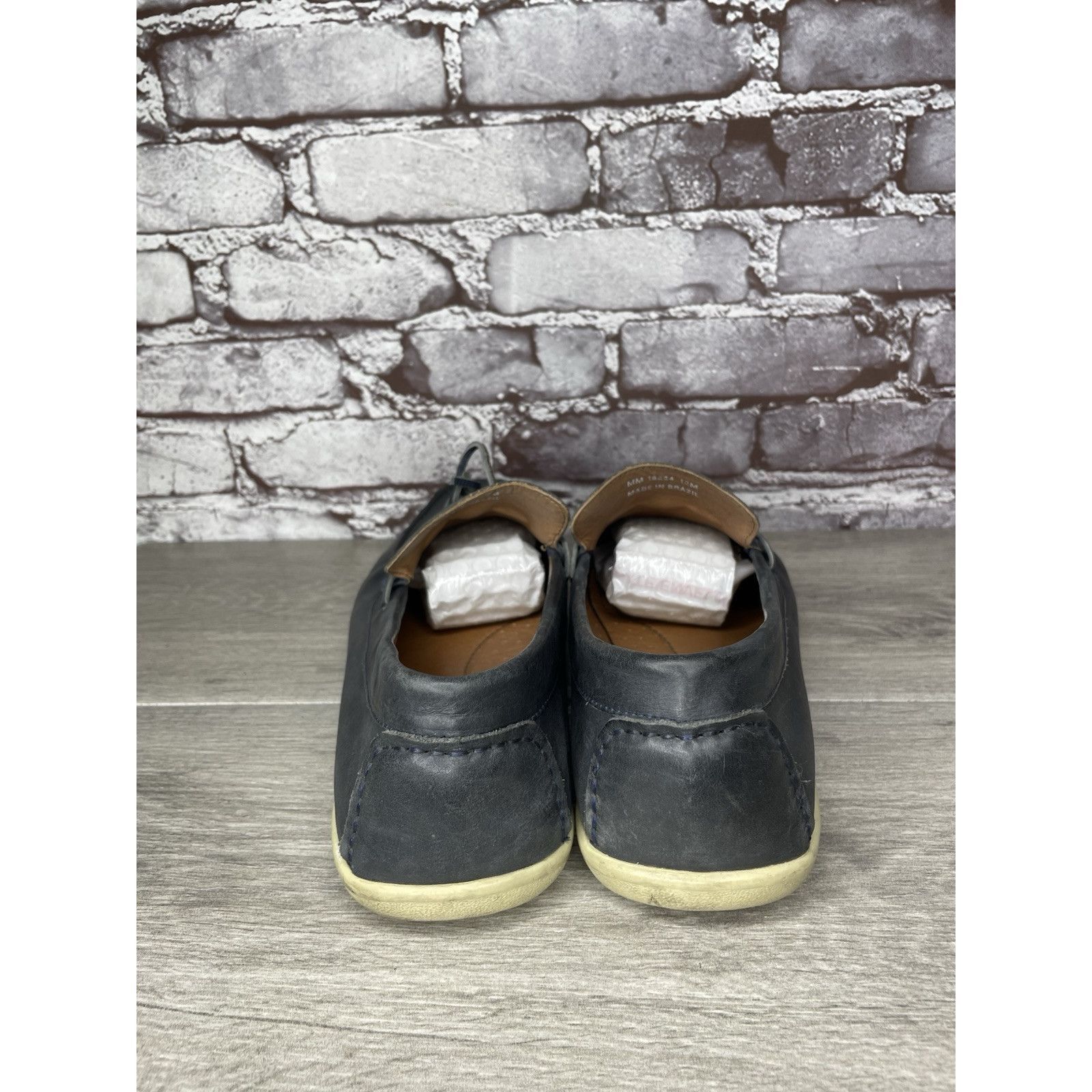 Massimo Matteo MASSIMO MATTEO Navy Blue Leather Casual Moc Driving Loafers Size US 12 / EU 45 - 5 Thumbnail