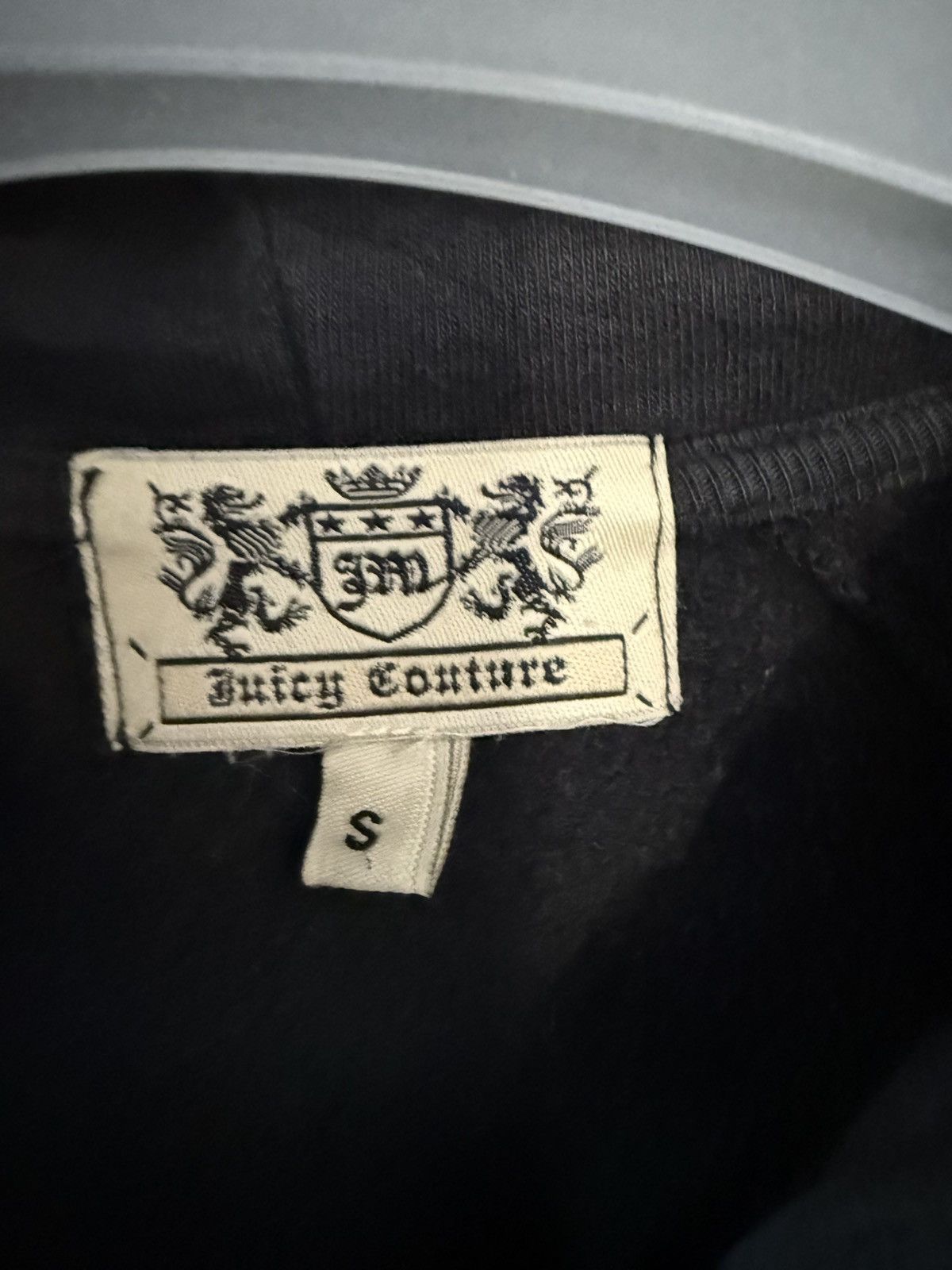 Juicy Couture Jeans × Vintage 🔥 Distressed Juisy Couture USA Zipper Hoodie Sweatshirt - S Size US S / EU 44-46 / 1 - 8 Thumbnail
