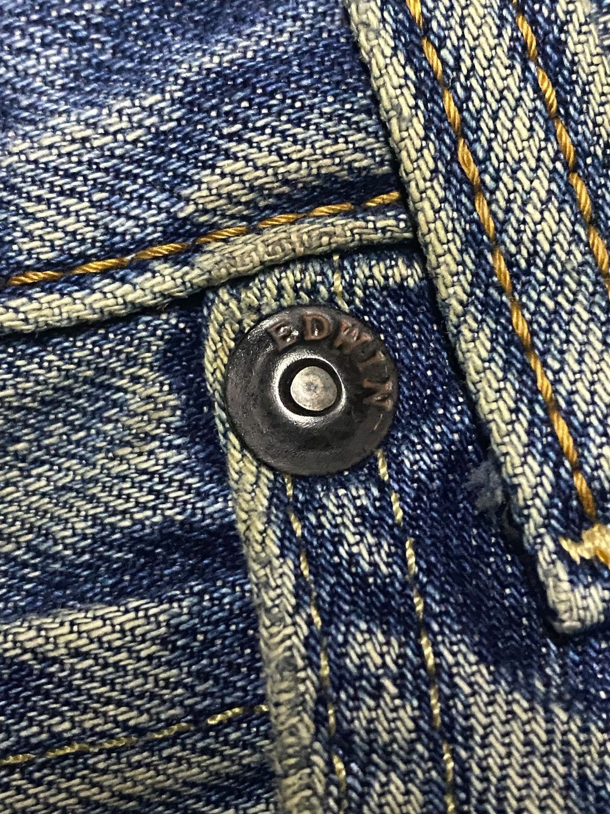 Junya Watanabe Japanese Brand Edwin XV 404 Mud Wash Distressed Baggy Jeans Size US 34 / EU 50 - 10 Thumbnail