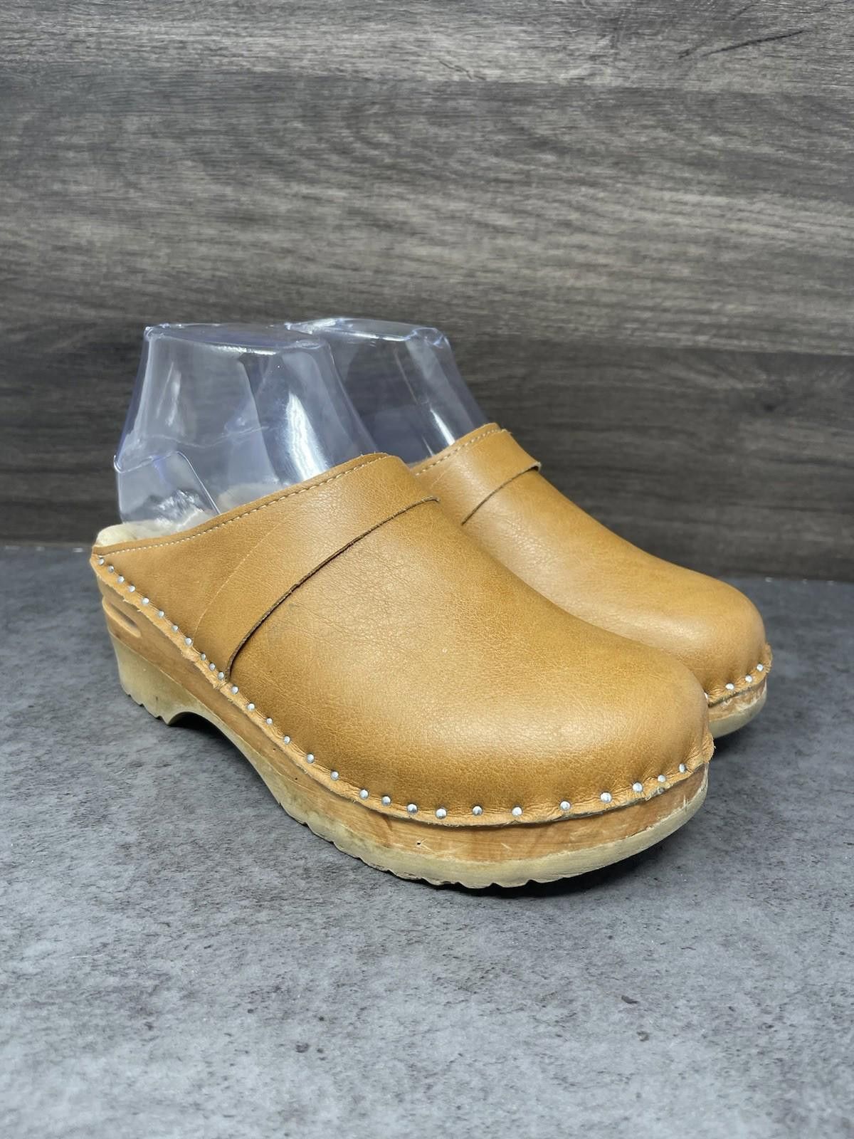 Other Troentorp Clogs Womens Size 5 (36) Brown Leather Size US 5 / IT 35 - 4 Thumbnail
