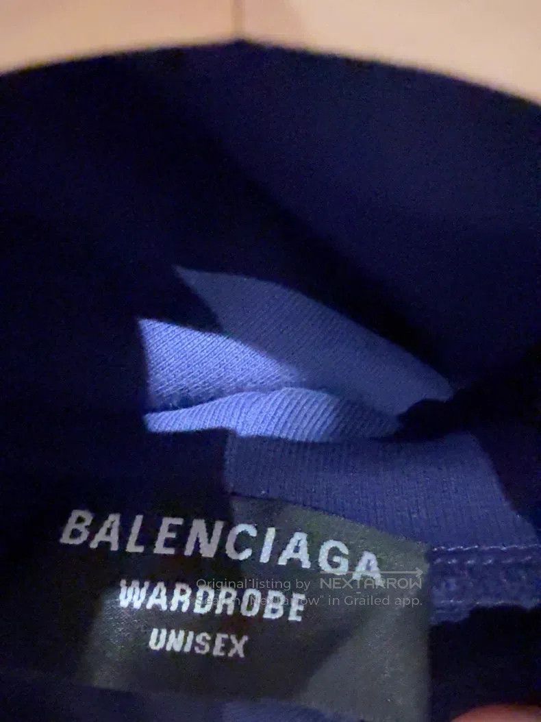 Balenciaga Balenciaga Blue hooded sweatshirt Size US L / EU 52-54 / 3 - 3 Thumbnail