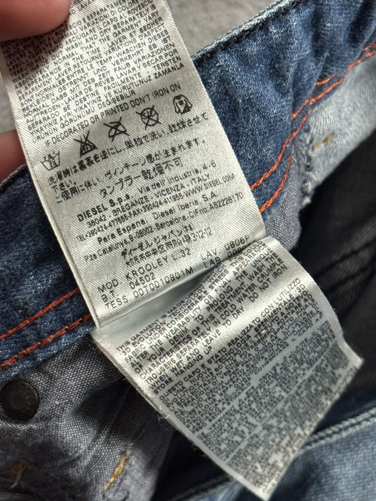 Diesel Diesel 29/32 Krooley distressed denim pants jeans trousers Size US 29 - 13 Thumbnail