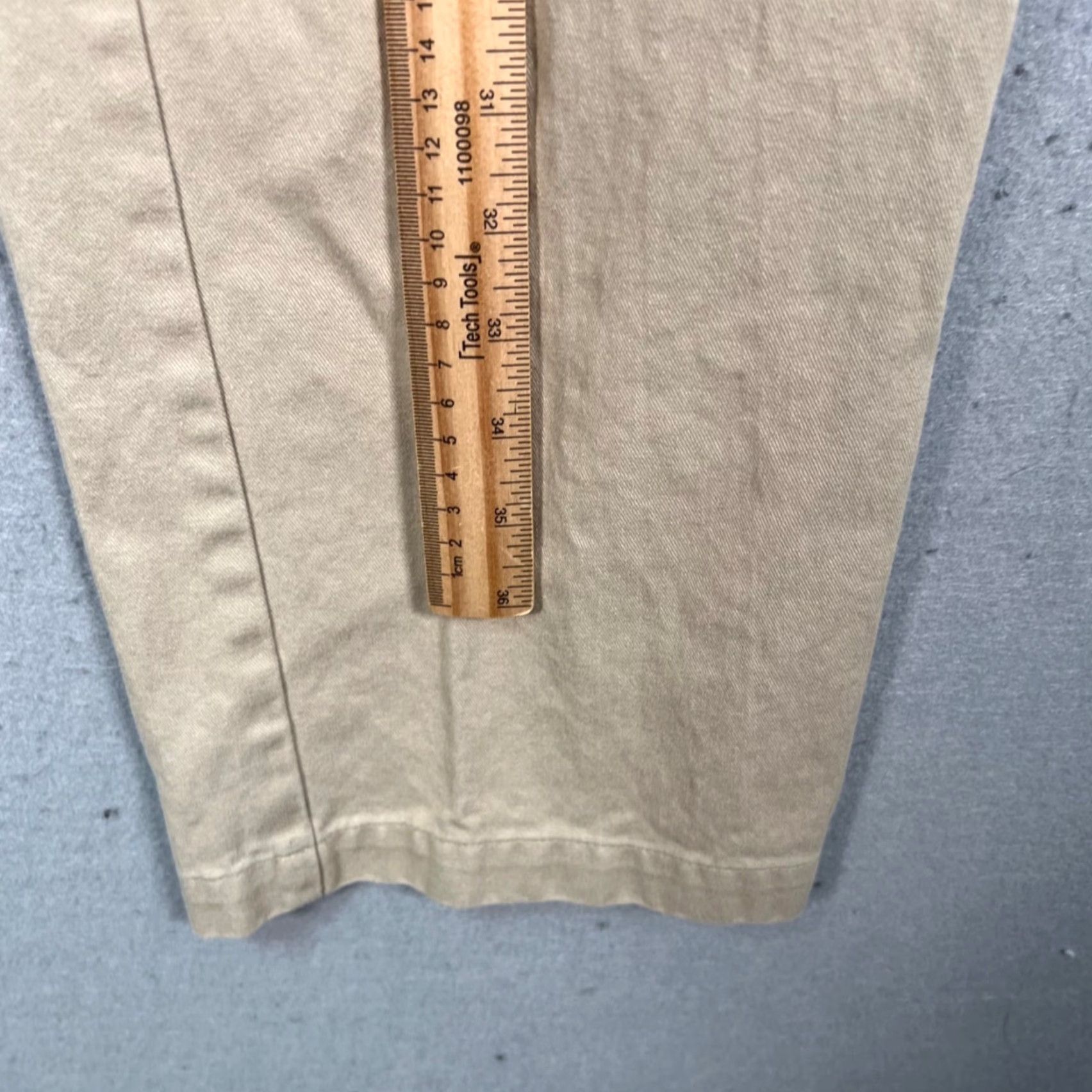 Saintwoods Saint Woods Beige Khaki Pants Mens Size 30 Cotton Embroidered Logo Straight Leg Size US 30 / EU 46 - 7 Thumbnail