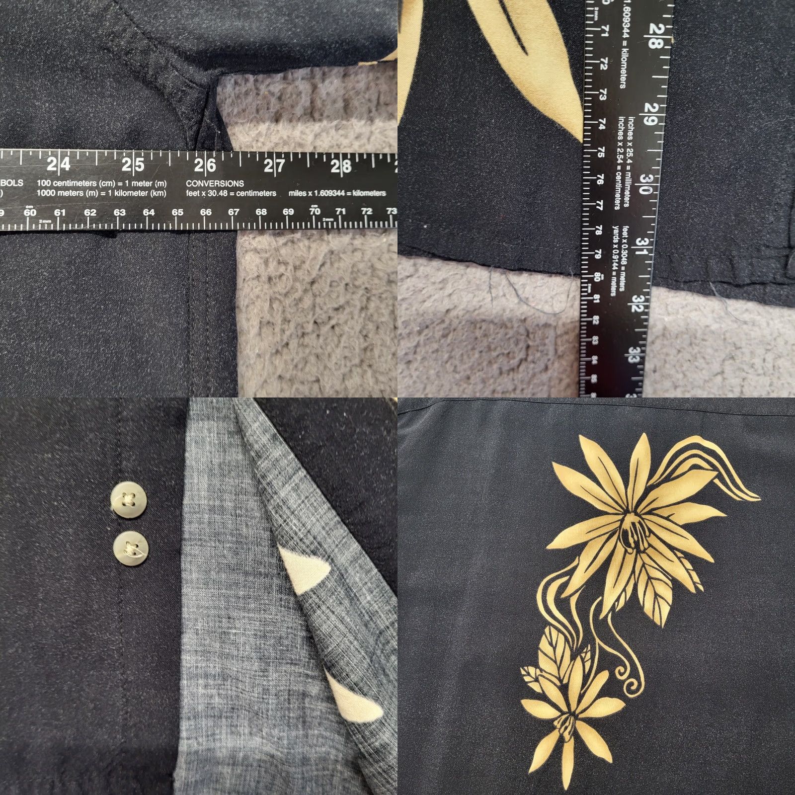 Izod IZOD Golf Shirt Mens XXL Black Floral Short Sleeve Hawaiian Button Up Shirt Size US XL / EU 56 / 4 - 8 Thumbnail