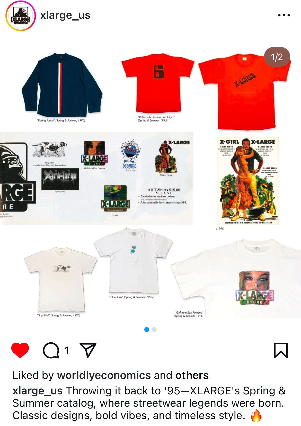 X-LARGE 1999 OG X-LARGE ROLLERBALL L/S TEE 8 year anniversary Size US S / EU 44-46 / 1 - 6 Thumbnail