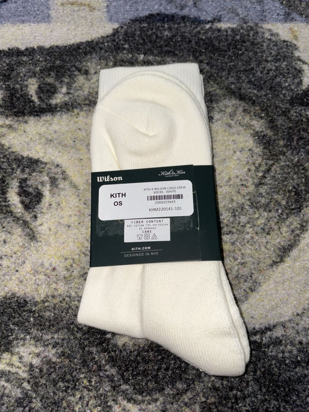 Kith × Ronnie Fieg × Wilson Kith x Wilson Logo Crew Socks Size ONE SIZE - 2 Thumbnail